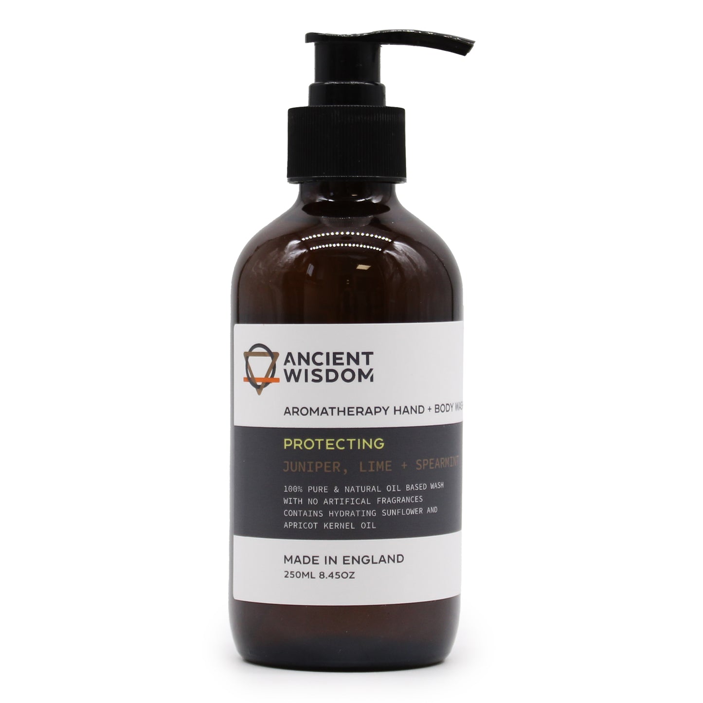 Gel Duș cu Aromaterapie pentru Mâini și Corp - Ienupăr, Lime și Mentă 250 ml