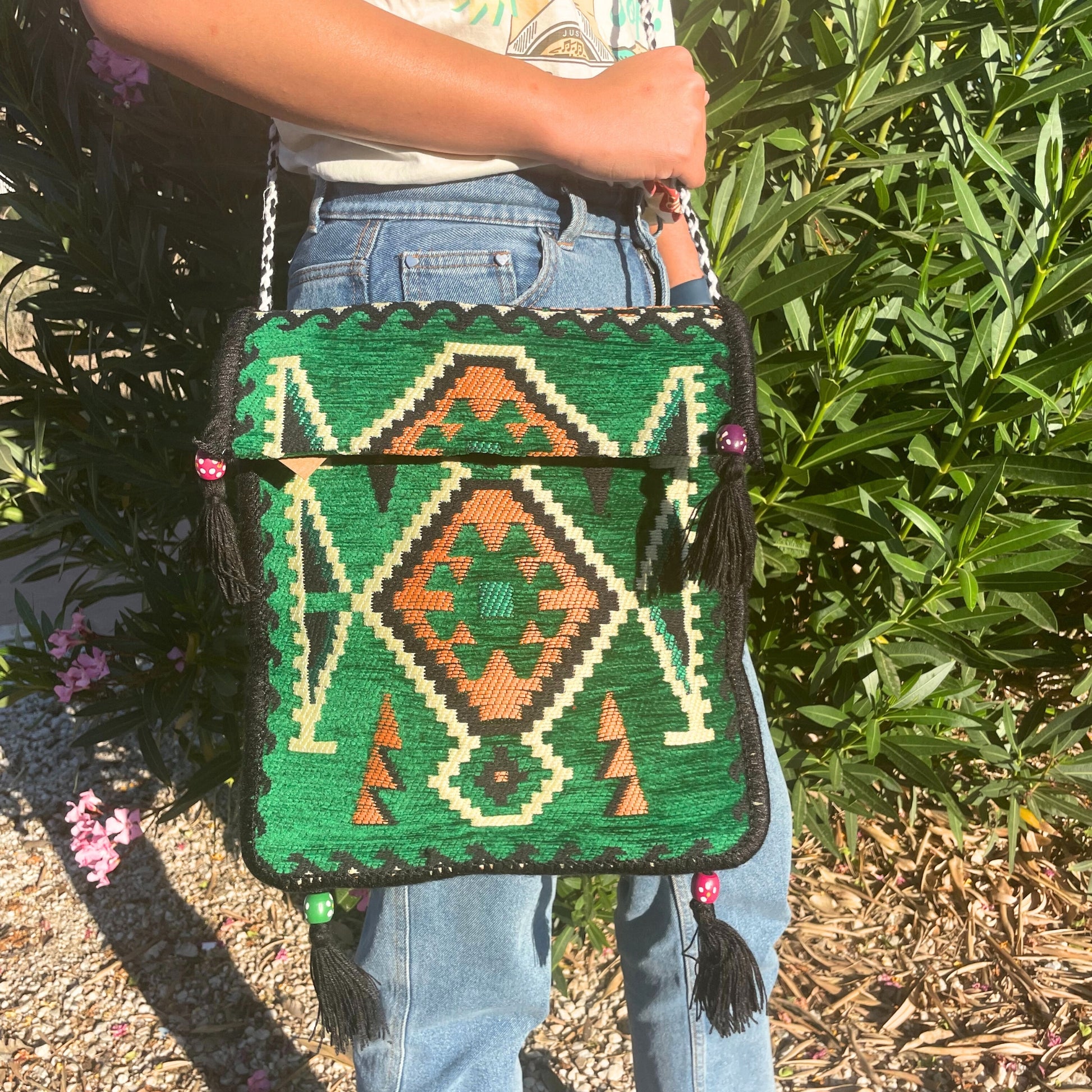 Geanta Kilim - Verde Smarald