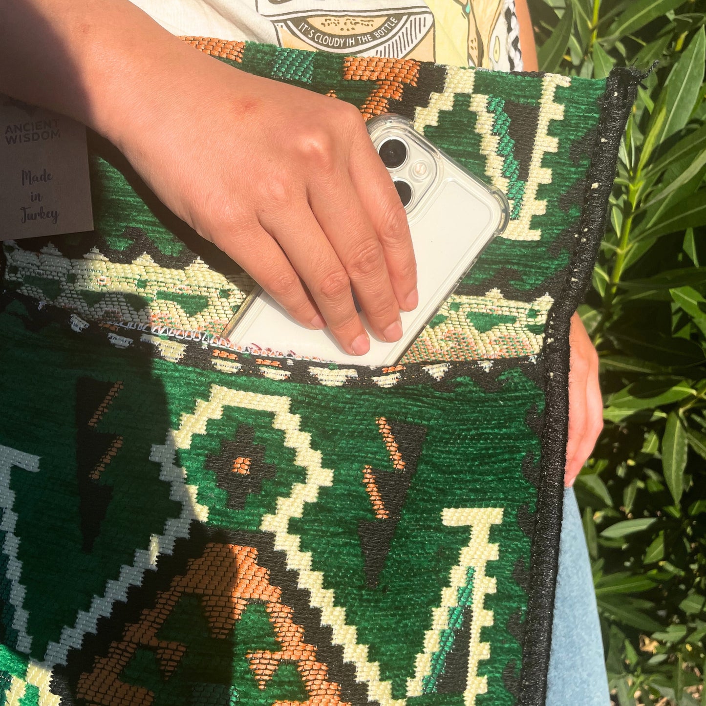 Geanta Kilim - Verde Smarald