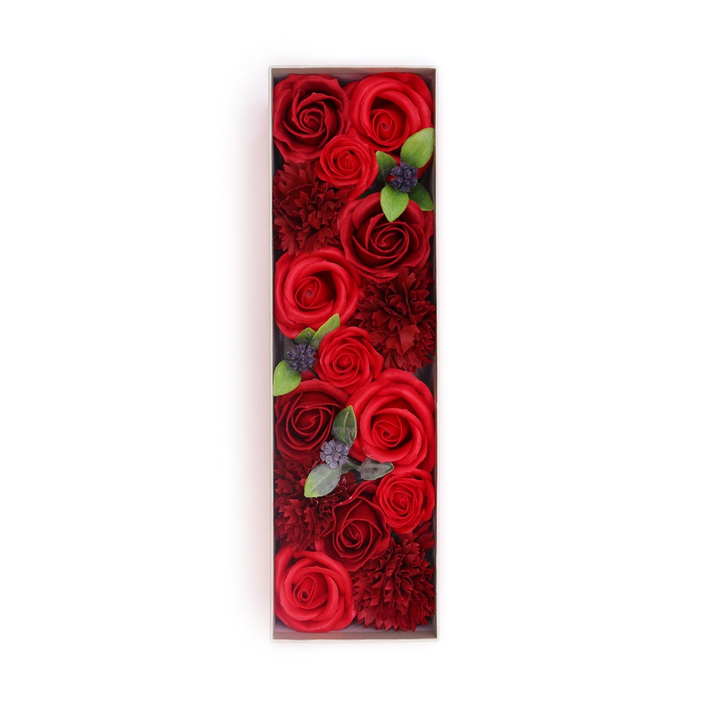 Arajament Floral Trandafiri Rosii Sapun 28x9 cm