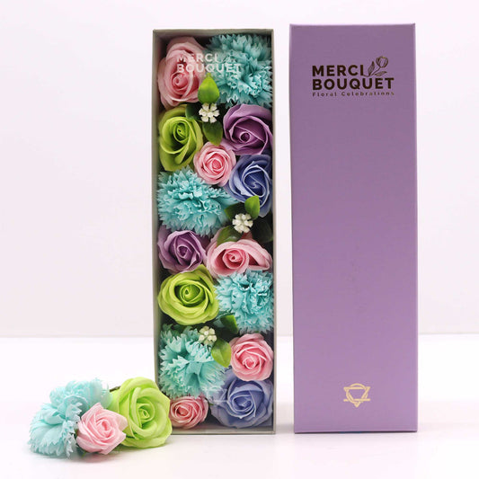 Arajament Floral Trandafiri Multicolori Sapun 28x9 cm