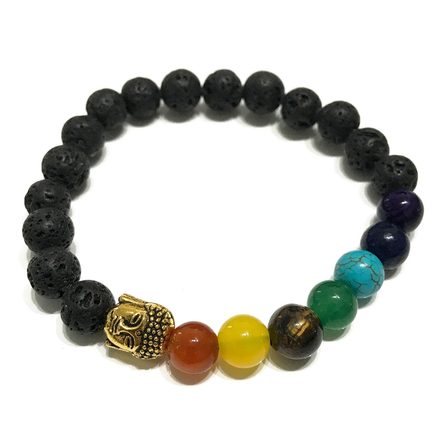 Bratara Piatra Lava – Chakra/Buddha Unisex