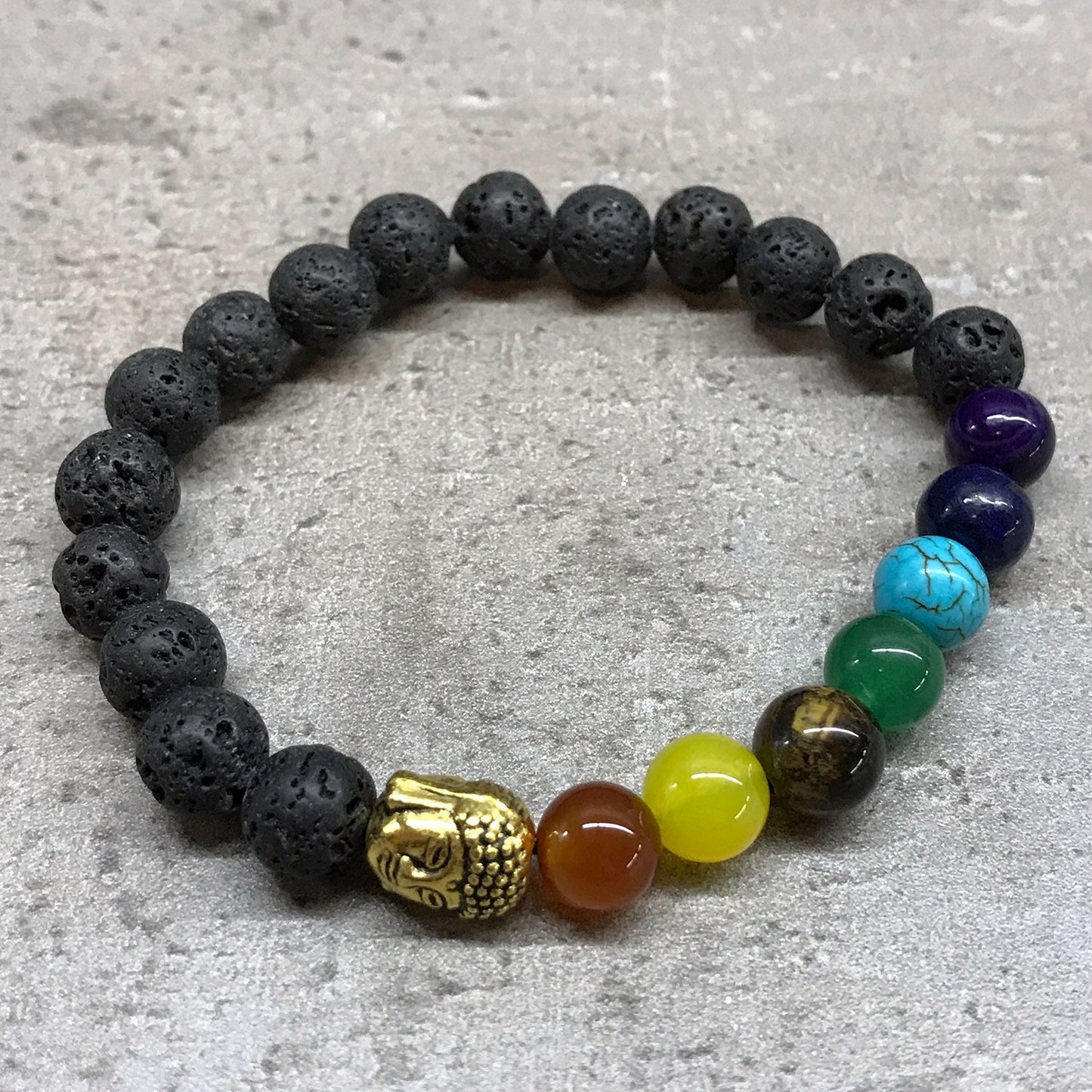 Bratara Piatra Lava – Chakra/Buddha Unisex