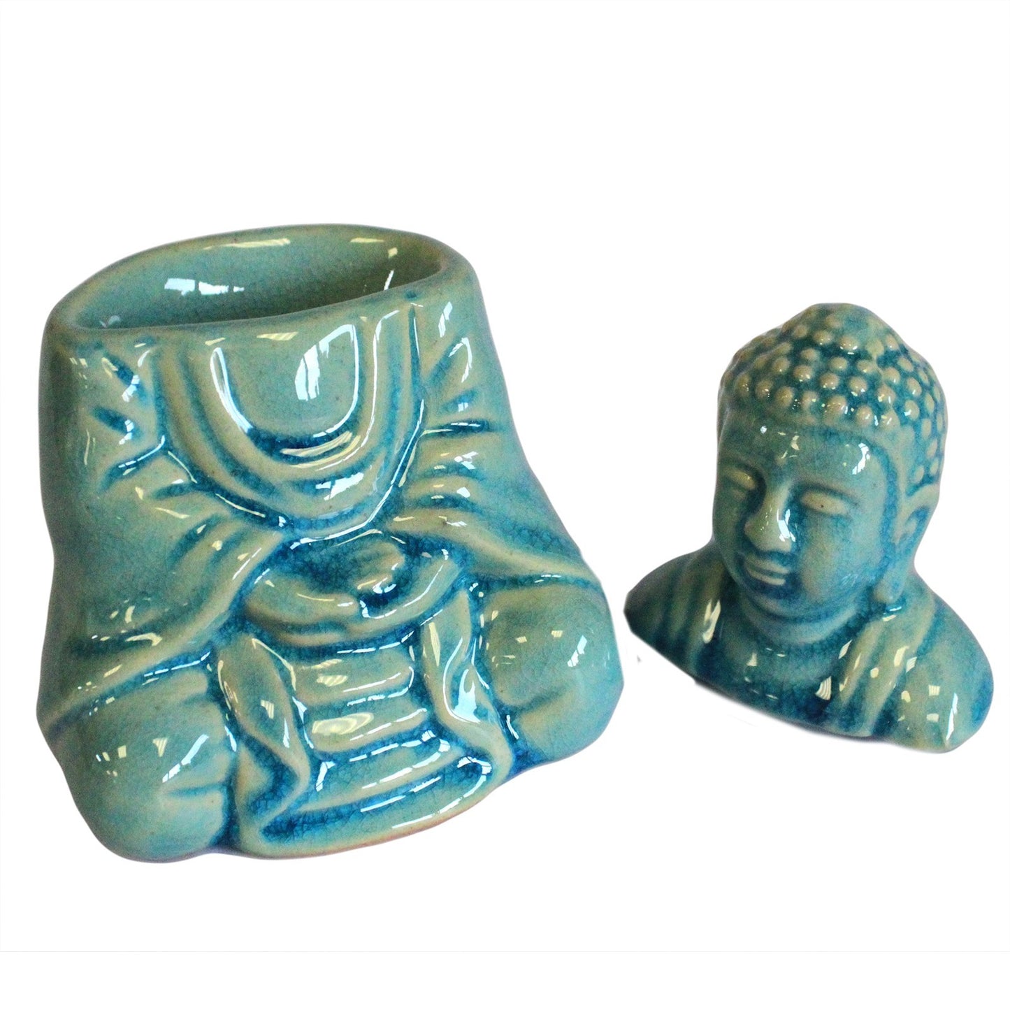 Arzator Buddha Albastru pentru Uleiuri Parfumate
