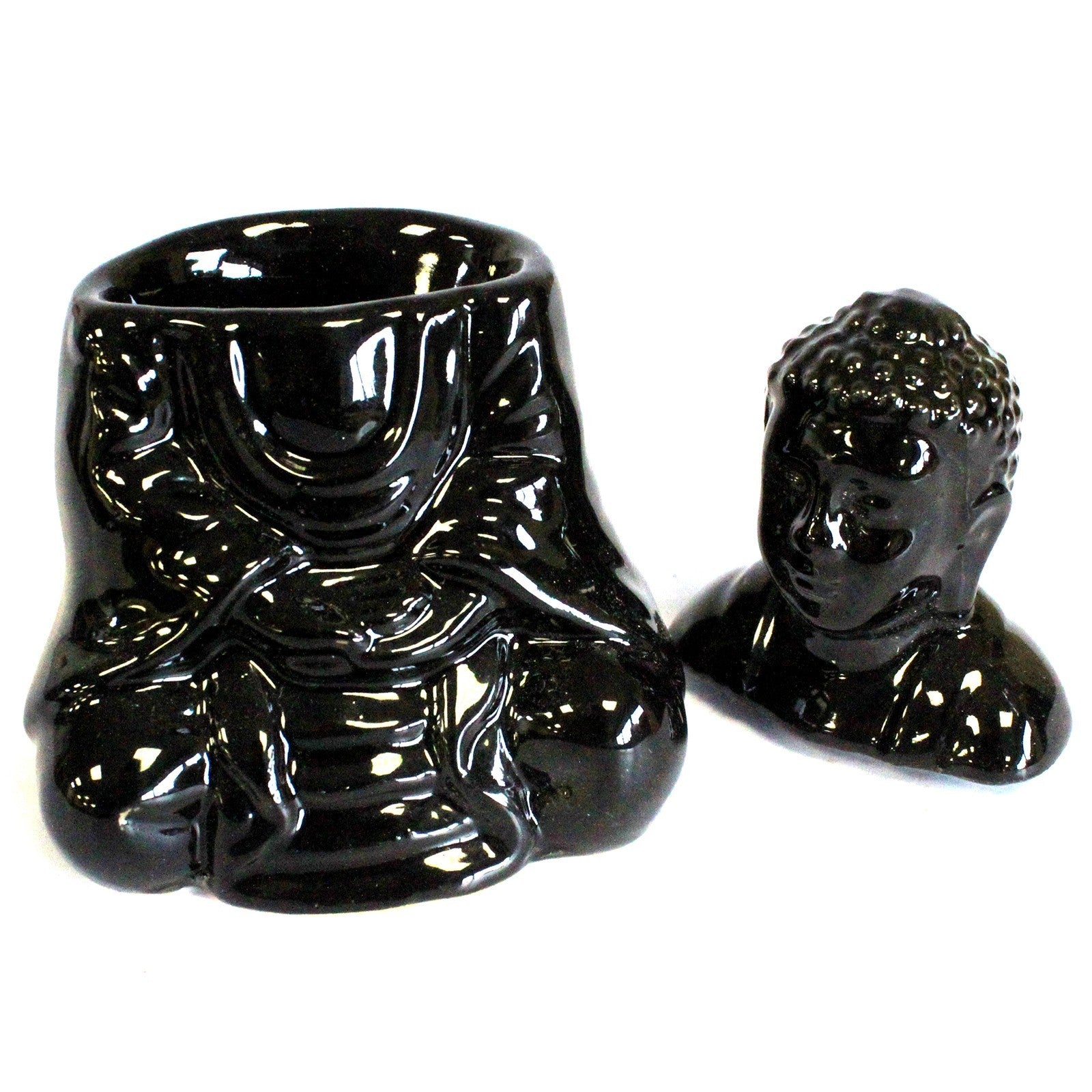 Arzator Buddha Negru pentru Uleiuri Parfumate