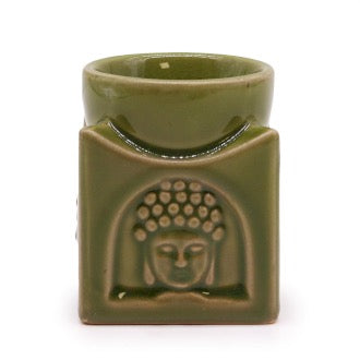 Arzator Buddha Verde Olive pentru Uleiuri Parfumate