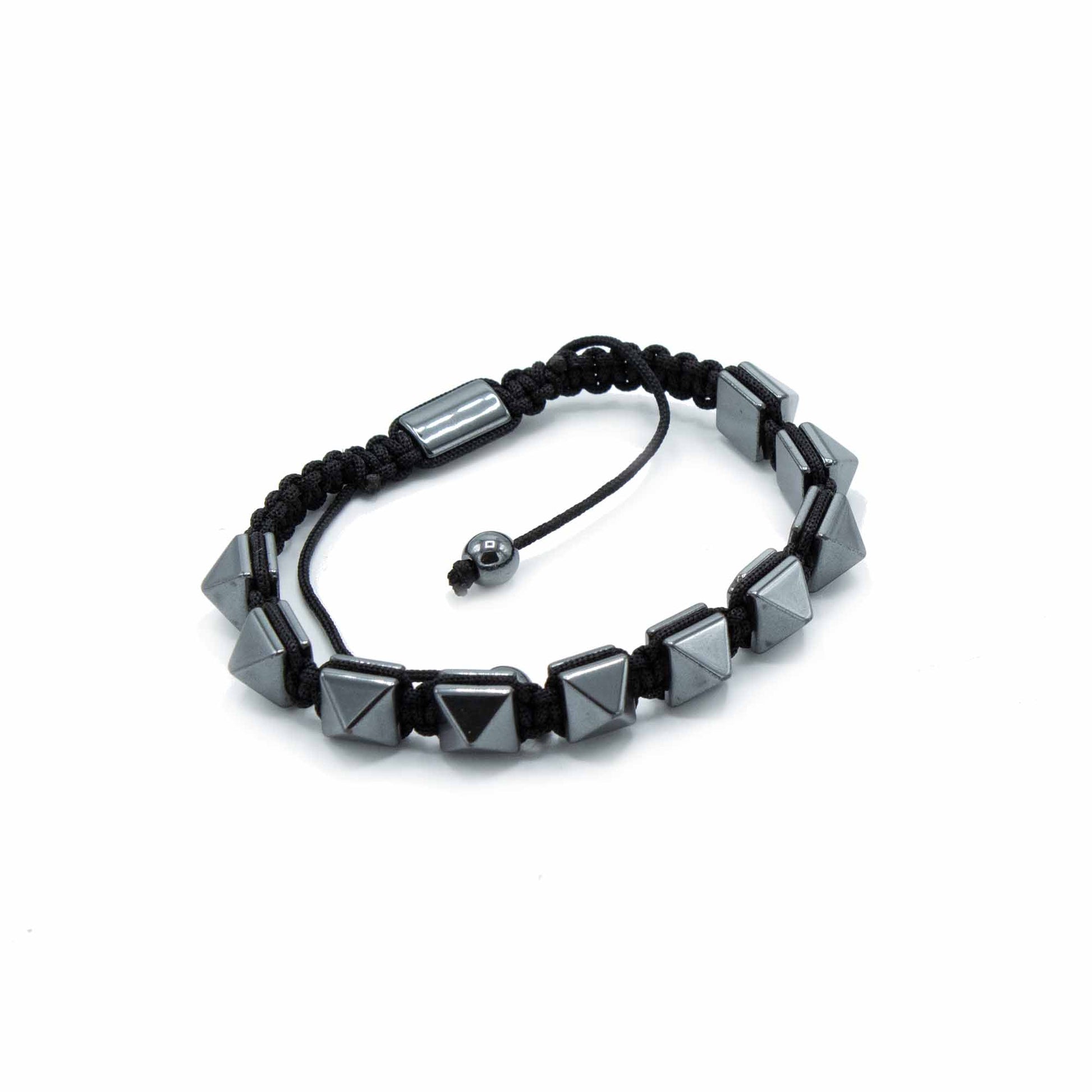 Bratara Hematit Magnetic - Piramide Ascutite