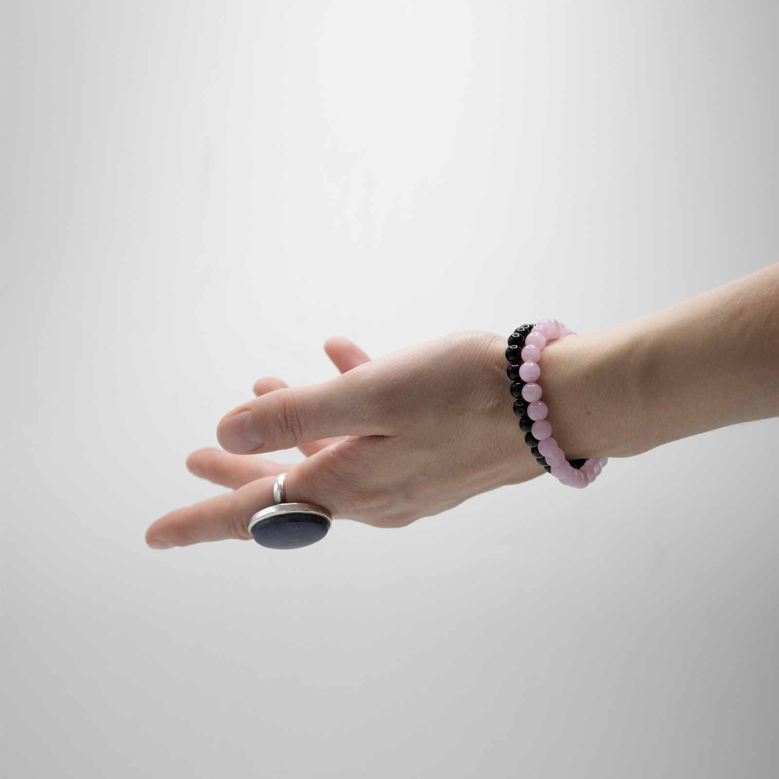 Bratara cu Pietre Pretioase - Cuart Roz