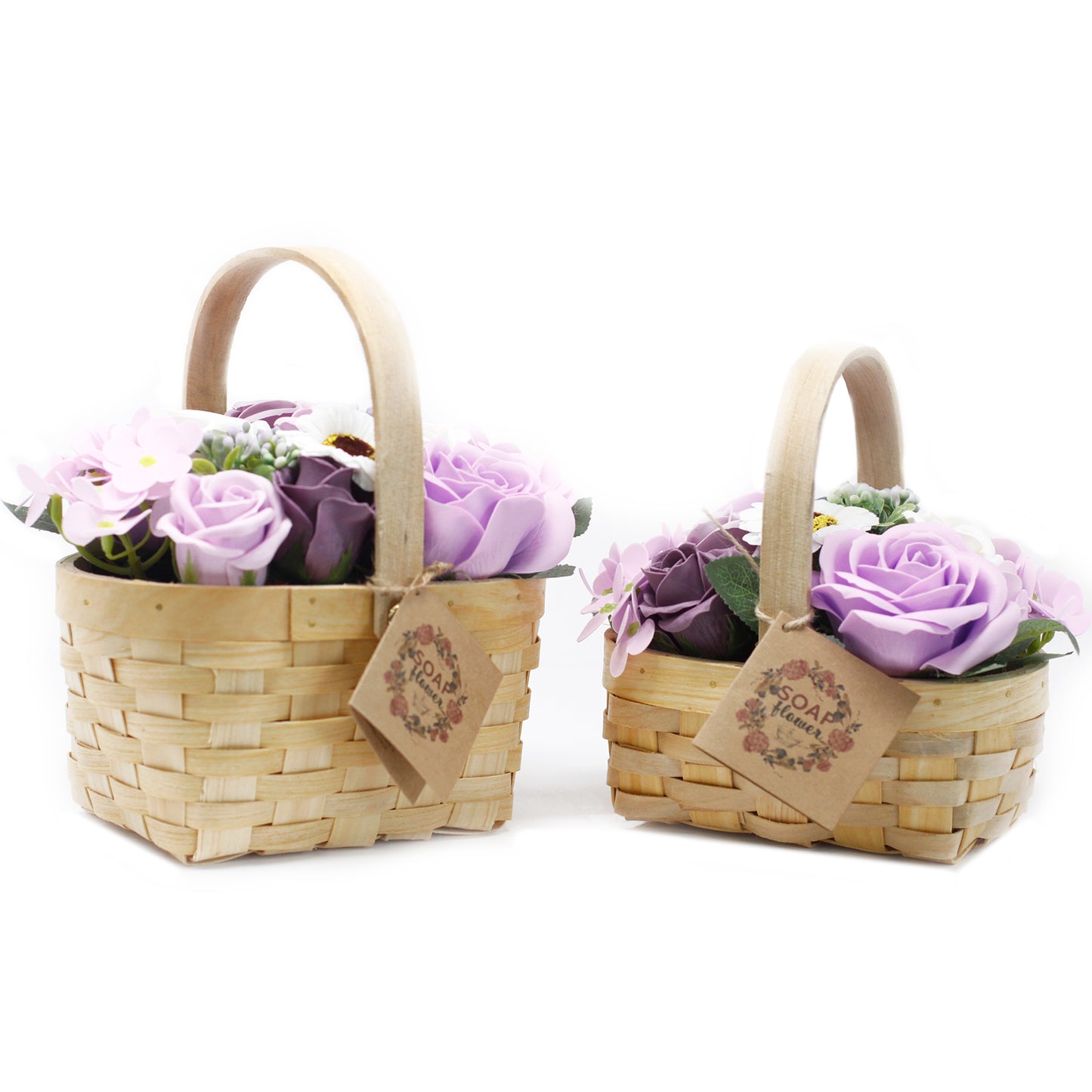 Buchet Mare de Flori Mov in Cos de Rachita