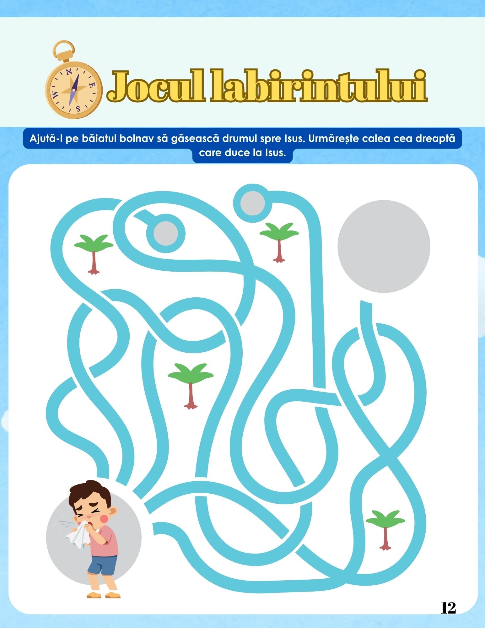Caiet De Lucru Cu Activitati Pentru Micii Credinciosi / Pentru Copii / Joc Creativ si Educatie / Invatare Interactiva Si Distractiva / Jocuri Educative Crestine