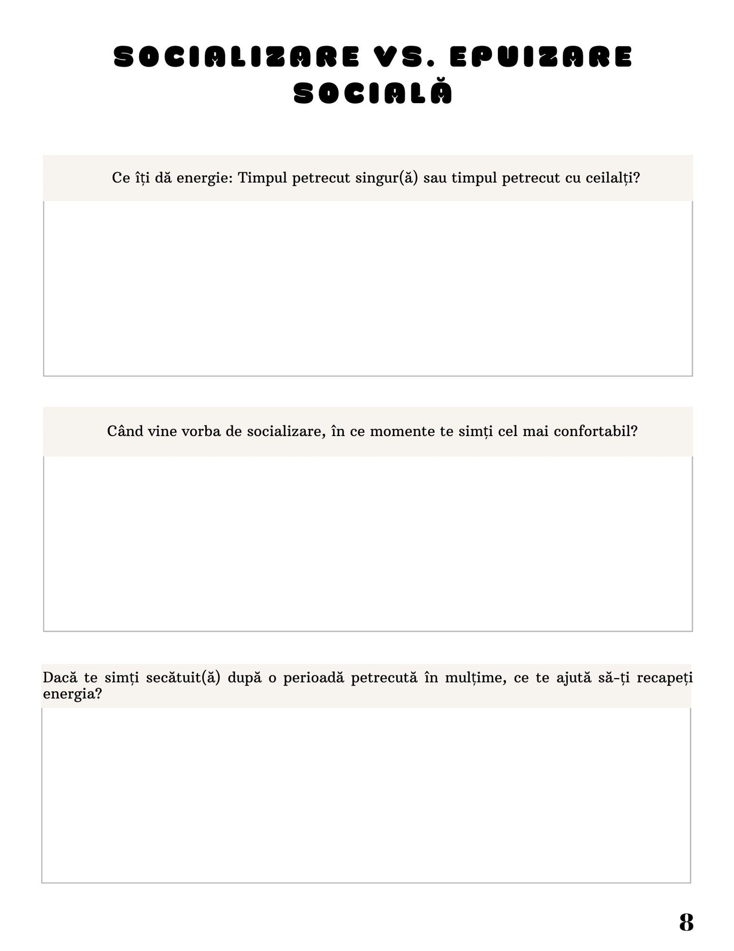 Caiet de Lucru - Puterea Unui Introvertit / Claritate Mentala / Dezvoltare Personala & Mindfulness / Autocunoastere / Autovindecare