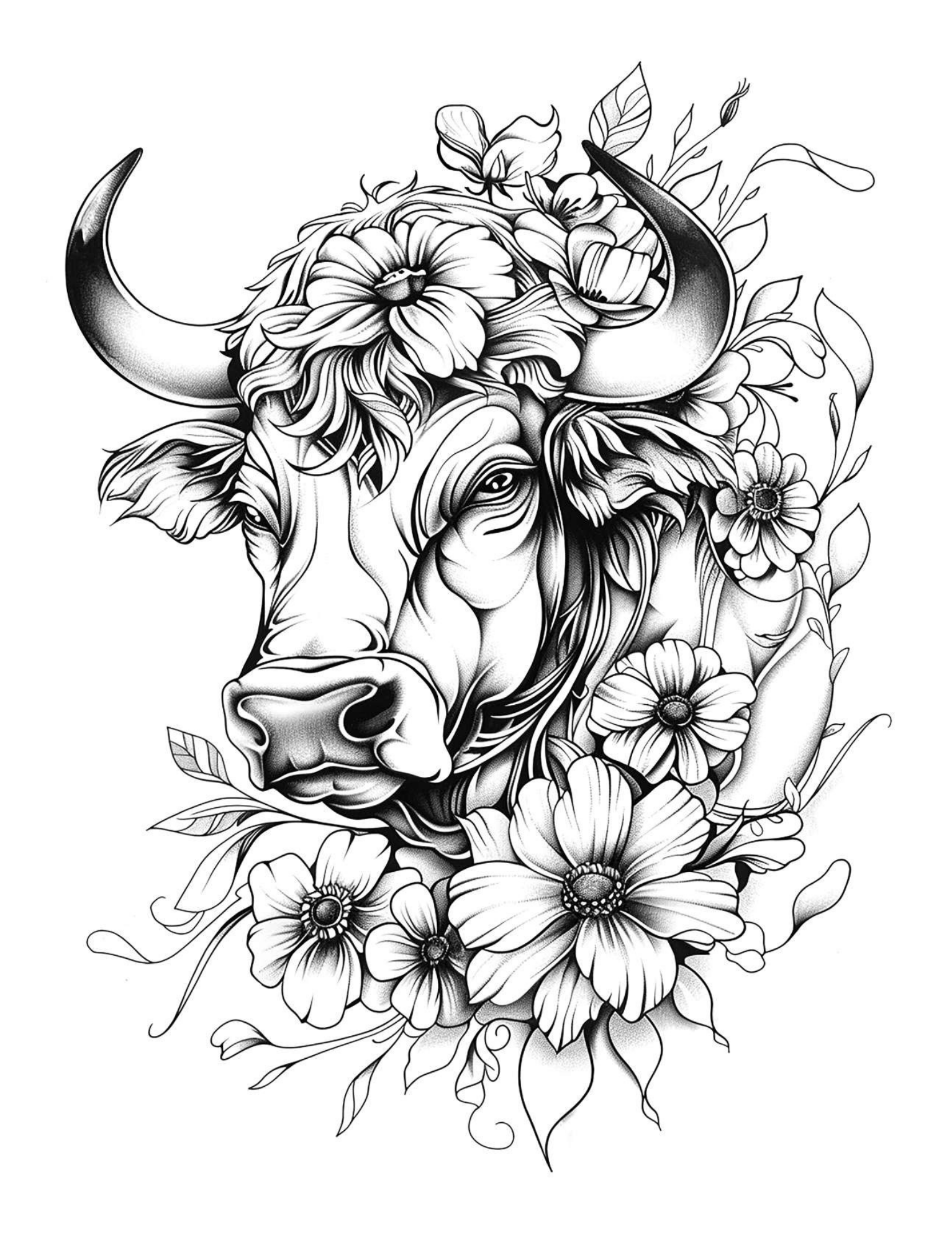 Carte de Colorat Animale si Flori – O Carte de Colorat Relaxanta Pentru Adulti si Copii / Carte Digitala / Ebook