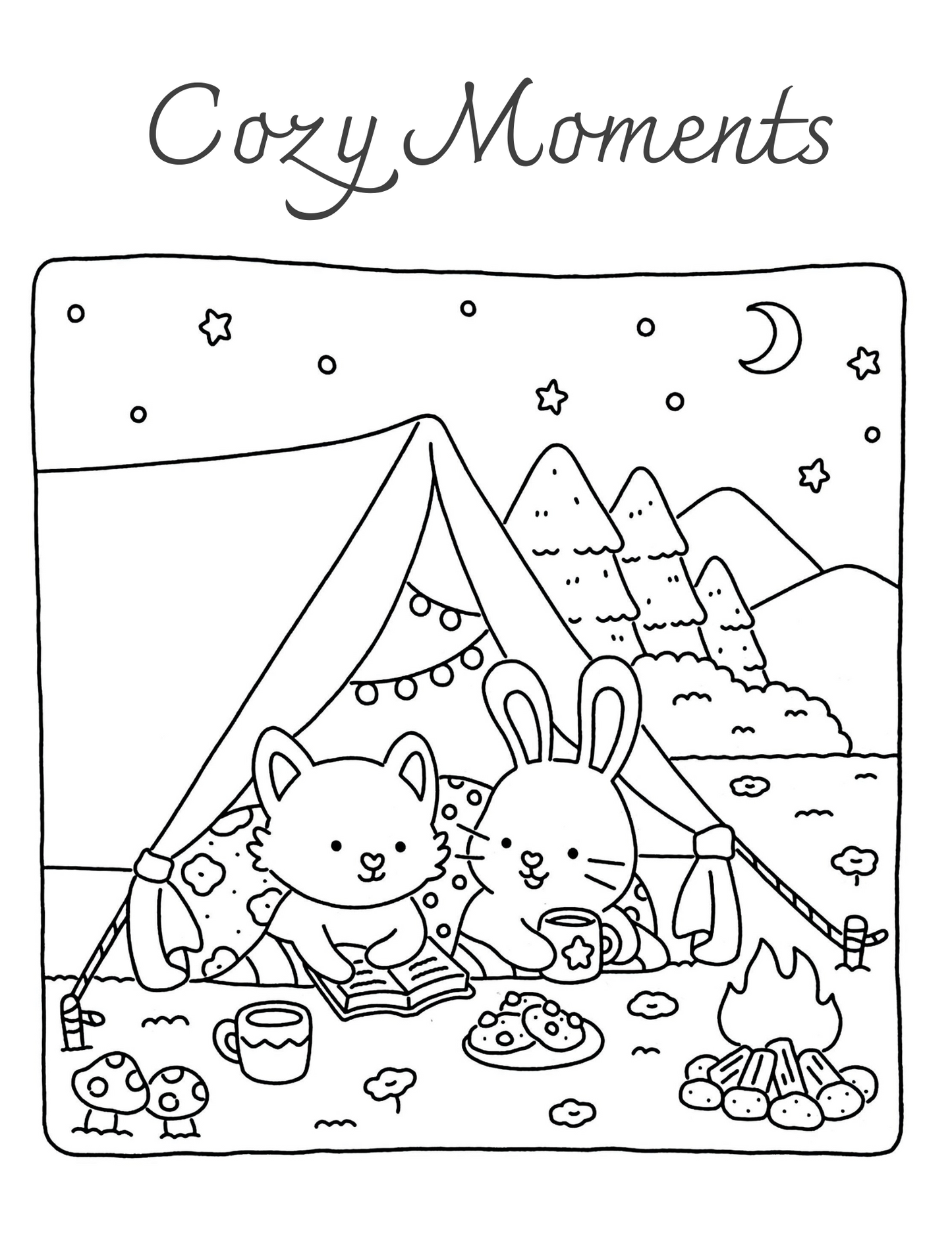 Carte de Colorat Cozy Moments - Prietenie Adevarata - Armonie si Echilibru Pentru Adulti si Copii \ Carte Digitala \ Ebook