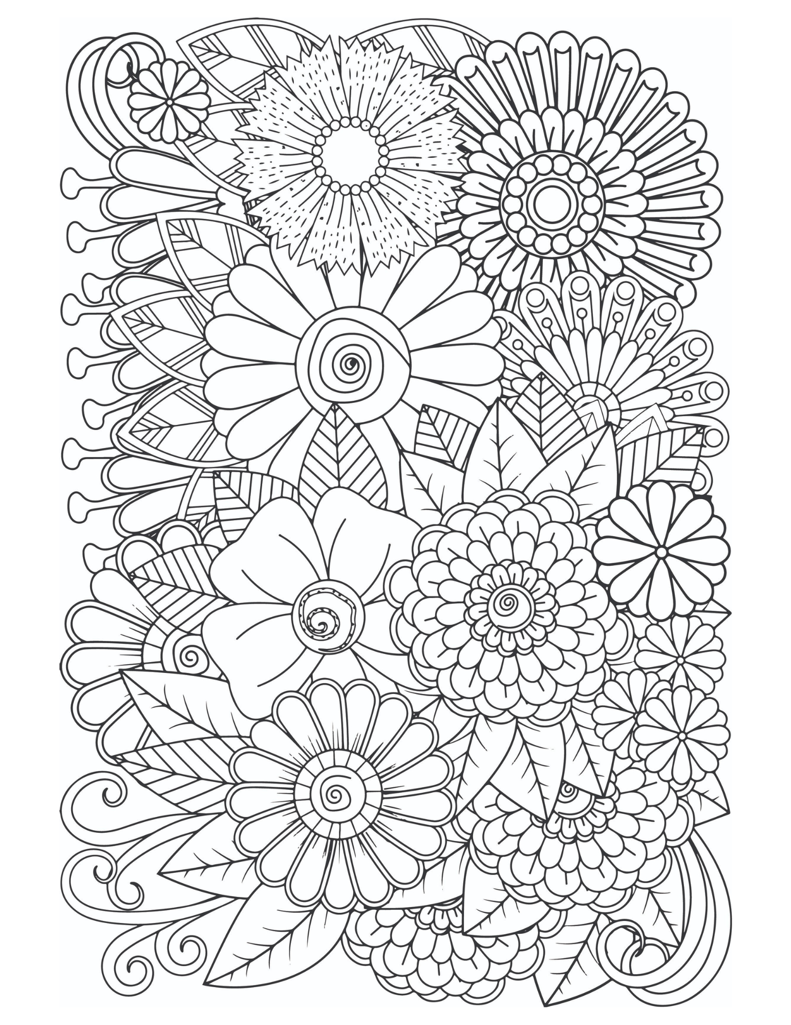 Carte de Colorat Gradina Linistii - Terapia Anti-Stres Prin Arta Florala Pentru Adulti si Copii / Carte Digitala / Ebook