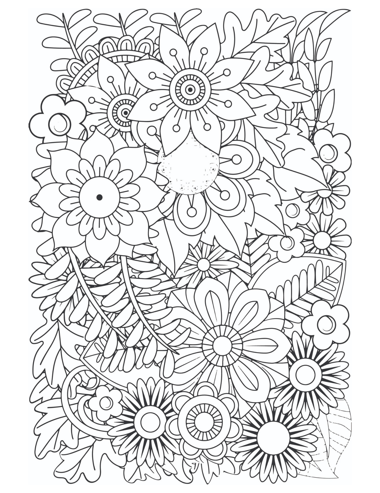 Carte de Colorat Gradina Linistii - Terapia Anti-Stres Prin Arta Florala Pentru Adulti si Copii / Carte Digitala / Ebook