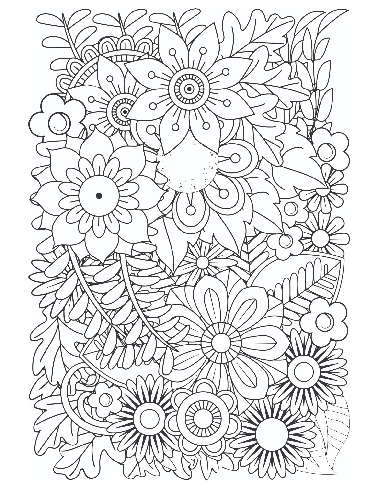 Carte de Colorat Gradina Linistii - Terapia Anti-Stres Prin Arta Florala Pentru Adulti si Copii / Carte Digitala / Ebook