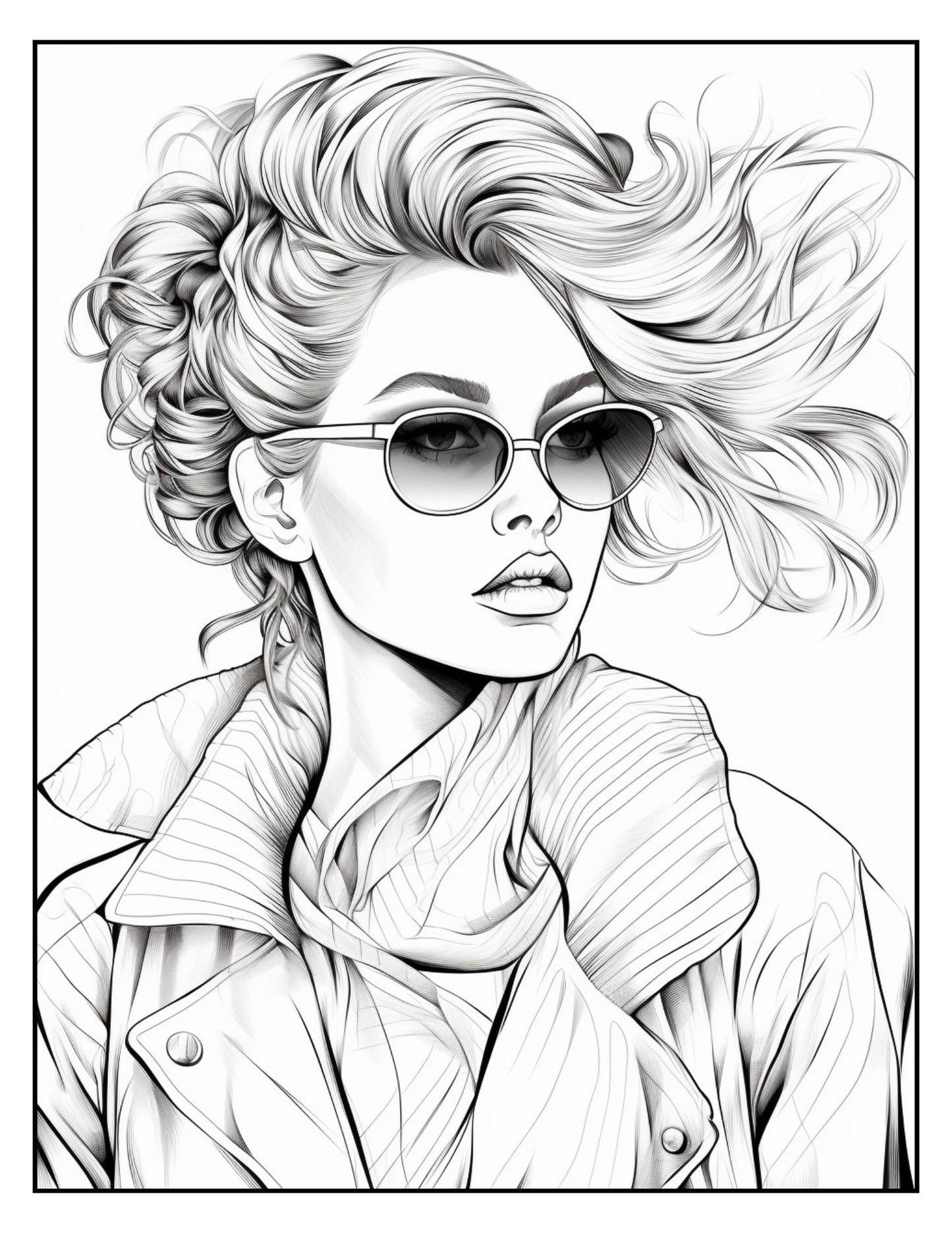 Carte de Colorat Lumea Elegantei - Moda Si Stil Pentru Adulti si Copii / Carte Digitala / Ebook