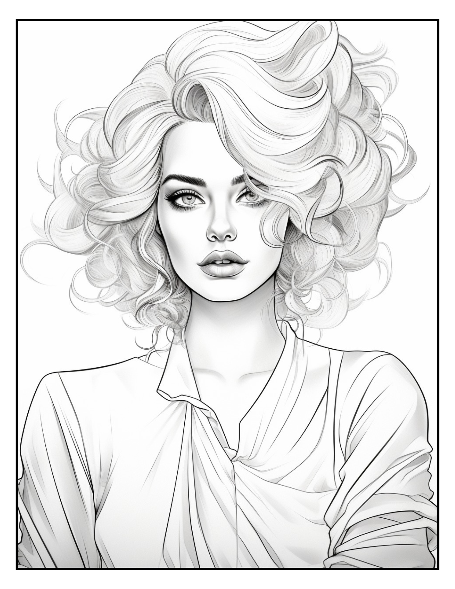 Carte de Colorat Lumea Elegantei - Moda Si Stil Pentru Adulti si Copii / Carte Digitala / Ebook