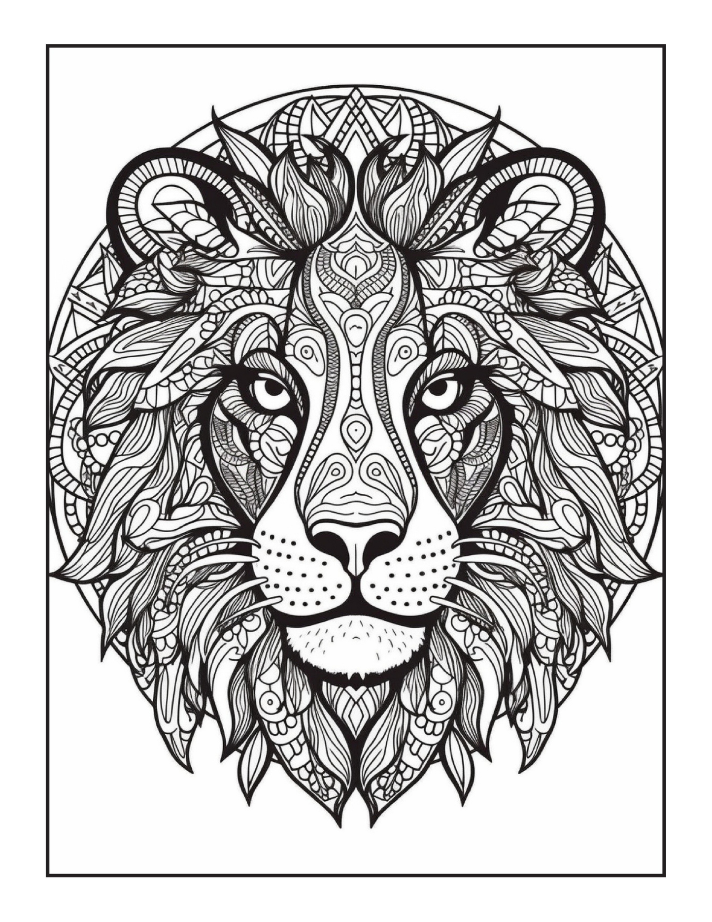 Carte de Colorat Lumea Magica a Animalelor Mandala – O Carte de Colorat Relaxanta Pentru Adulti si Copii / Carte Digitala / Ebook