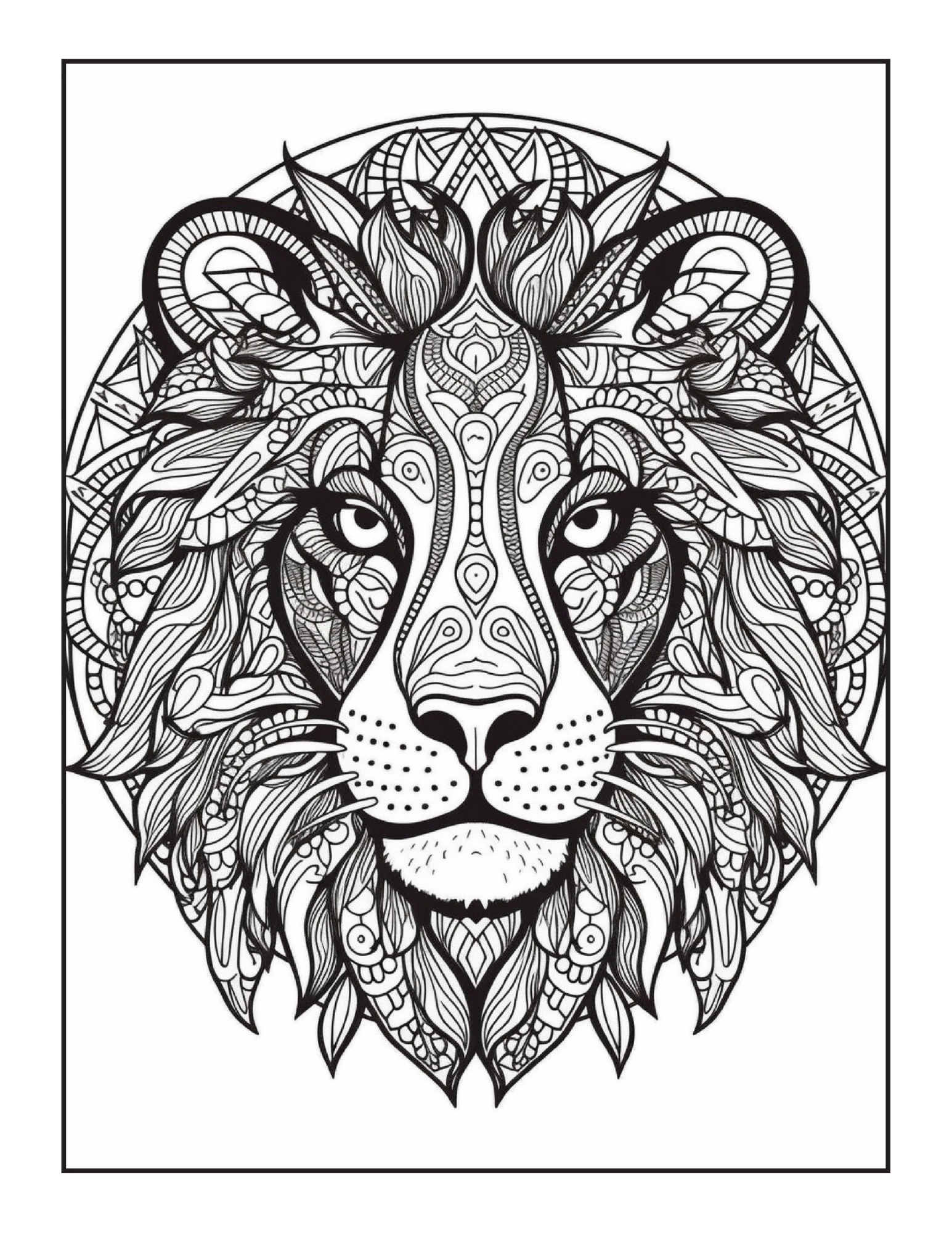 Carte de Colorat Lumea Magica a Animalelor Mandala – O Carte de Colorat Relaxanta Pentru Adulti si Copii / Carte Digitala / Ebook