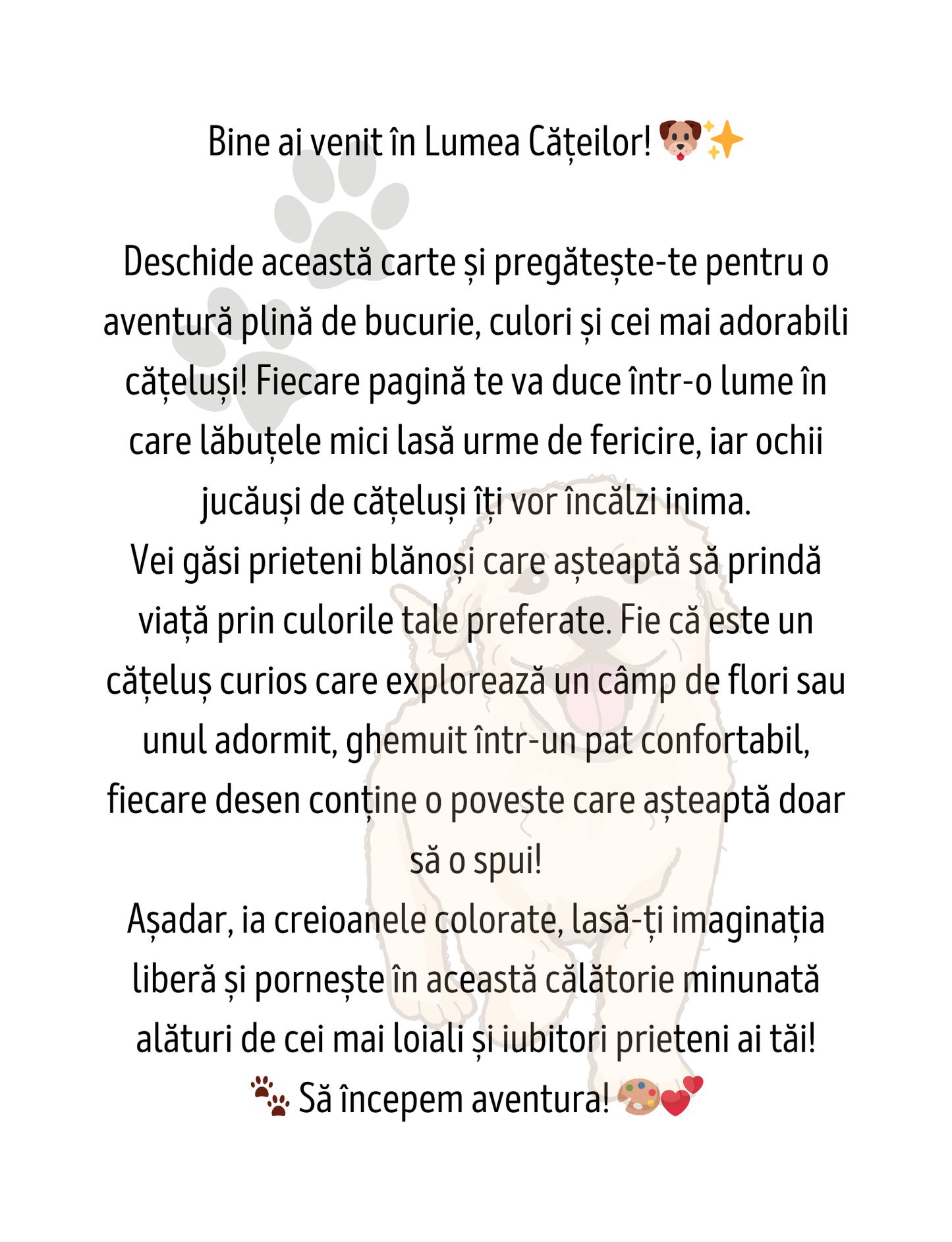Carte de Colorat Lumea Magica a Cateilor - O calatorie Plina de Culoare Printre Prietenii cu Blana Pentru Adulti si Copii / Carte Digitala / Ebook