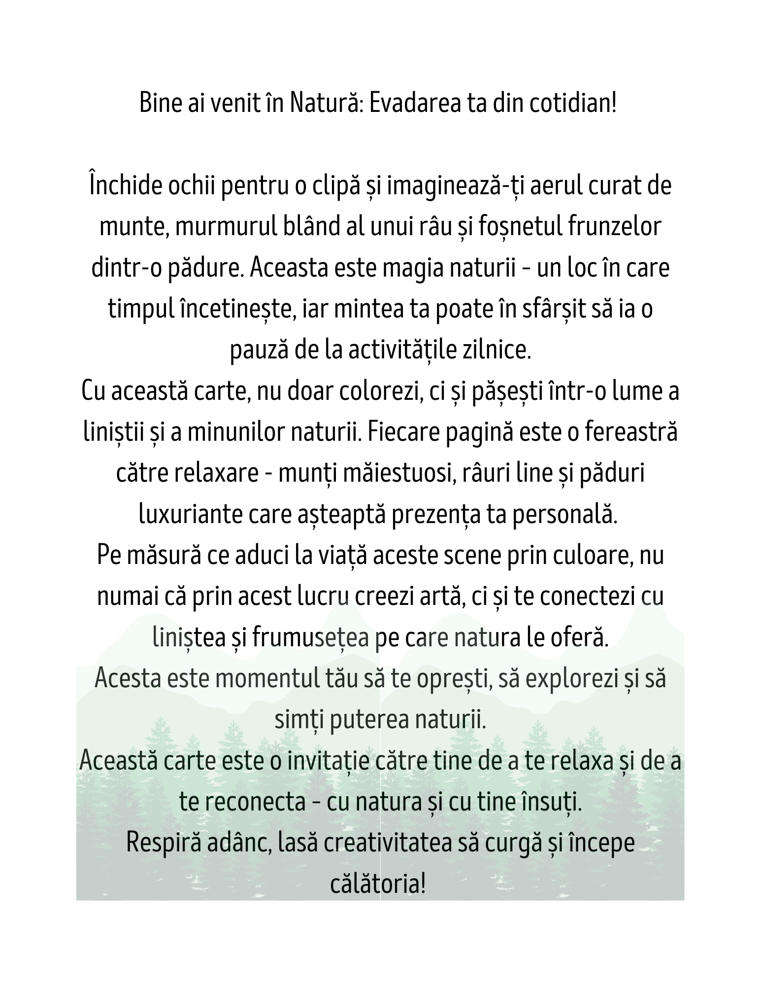 Carte de Colorat Natura - Evadarea Ta Din Cotidian Pentru Adulti si Copii / Carte Digitala / Ebook