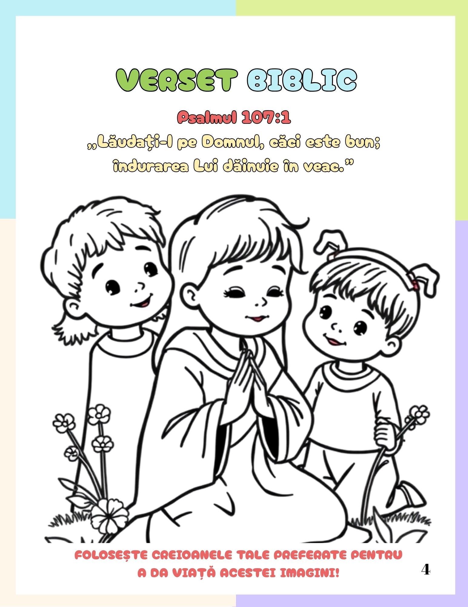 Cartea Mea Cu Activitati SI Afirmatii Divine - Recunostinta Si Lauda / Pentru Copii / Jocuri Creative Si Educatie / Invatare Interactiva Si Distractiva / Jocuri Educative Crestine Interactiva Si Distractiva / Jocuri Educative Crestine