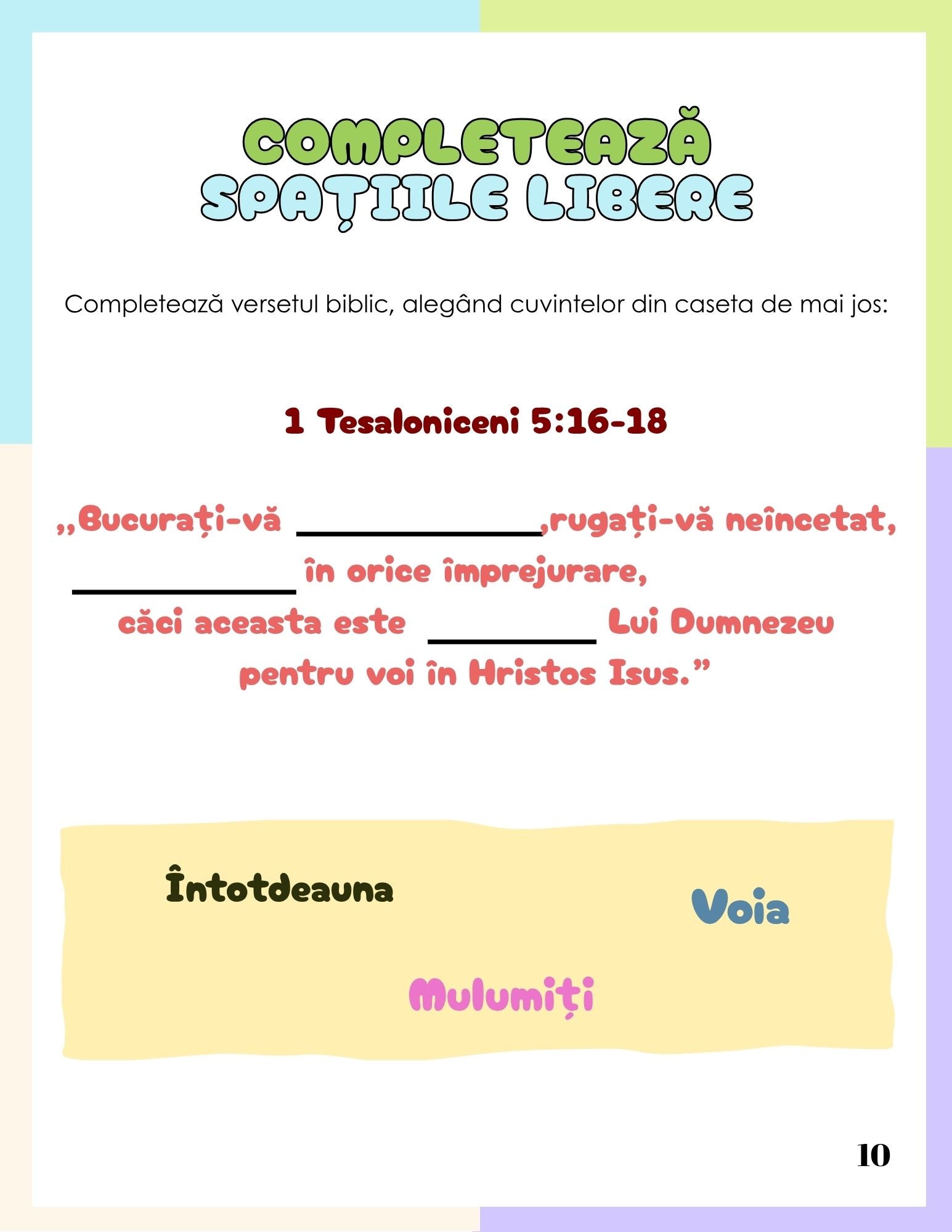 Cartea Mea Cu Activitati SI Afirmatii Divine - Recunostinta Si Lauda / Pentru Copii / Jocuri Creative Si Educatie / Invatare Interactiva Si Distractiva / Jocuri Educative Crestine Interactiva Si Distractiva / Jocuri Educative Crestine