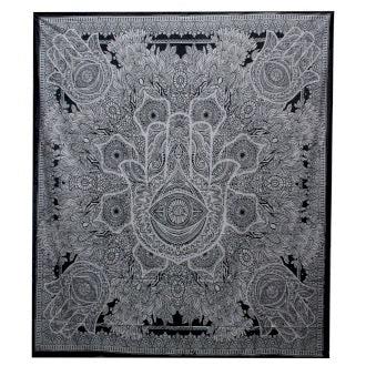 Cuvertura de Pat Dubla din Bumbac - Hamsa