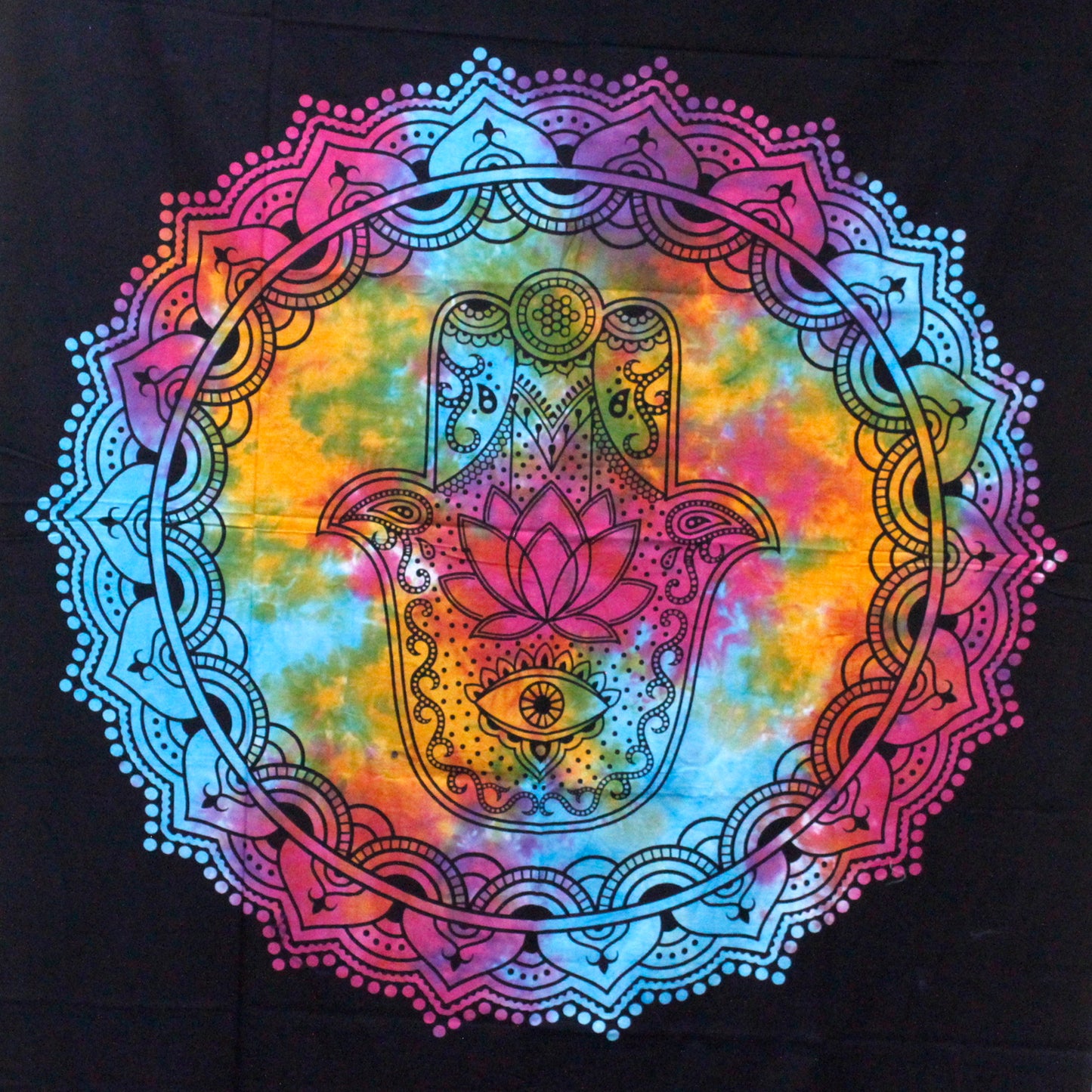 Cuvertura de Pat Dubla din Bumbac - Hamsa
