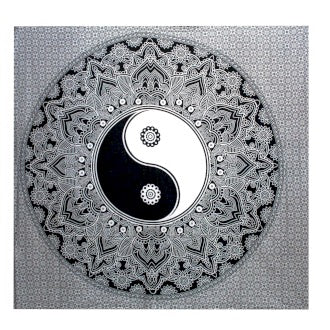 Cuvertura de Pat Dubla din Bumbac - Ying & Yang