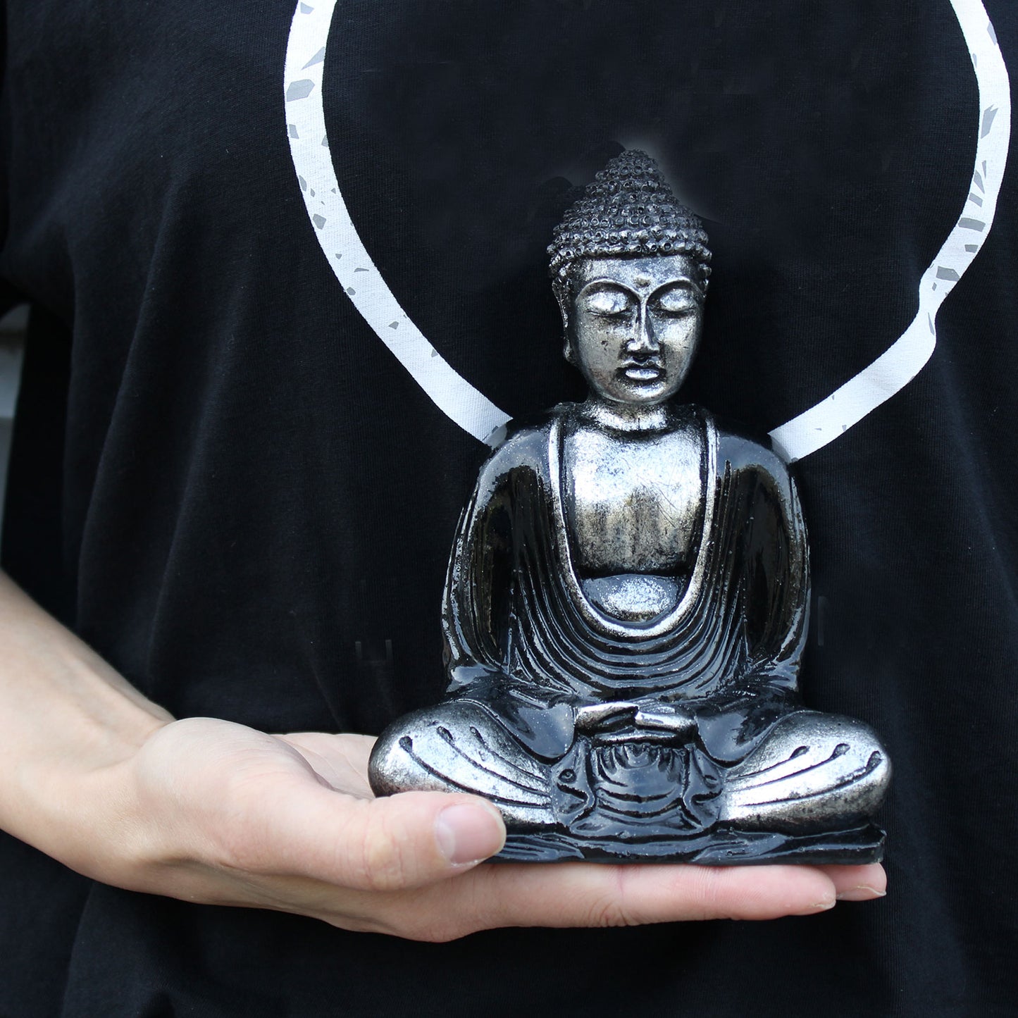 Decoratiune Buddha Negru/Gri