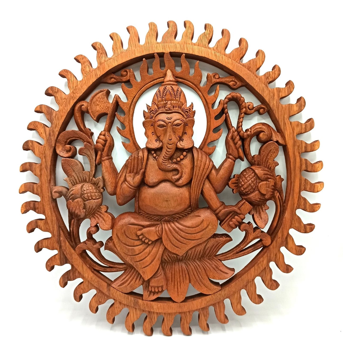 Decoratiune din Lemn - Zeu Ganesh