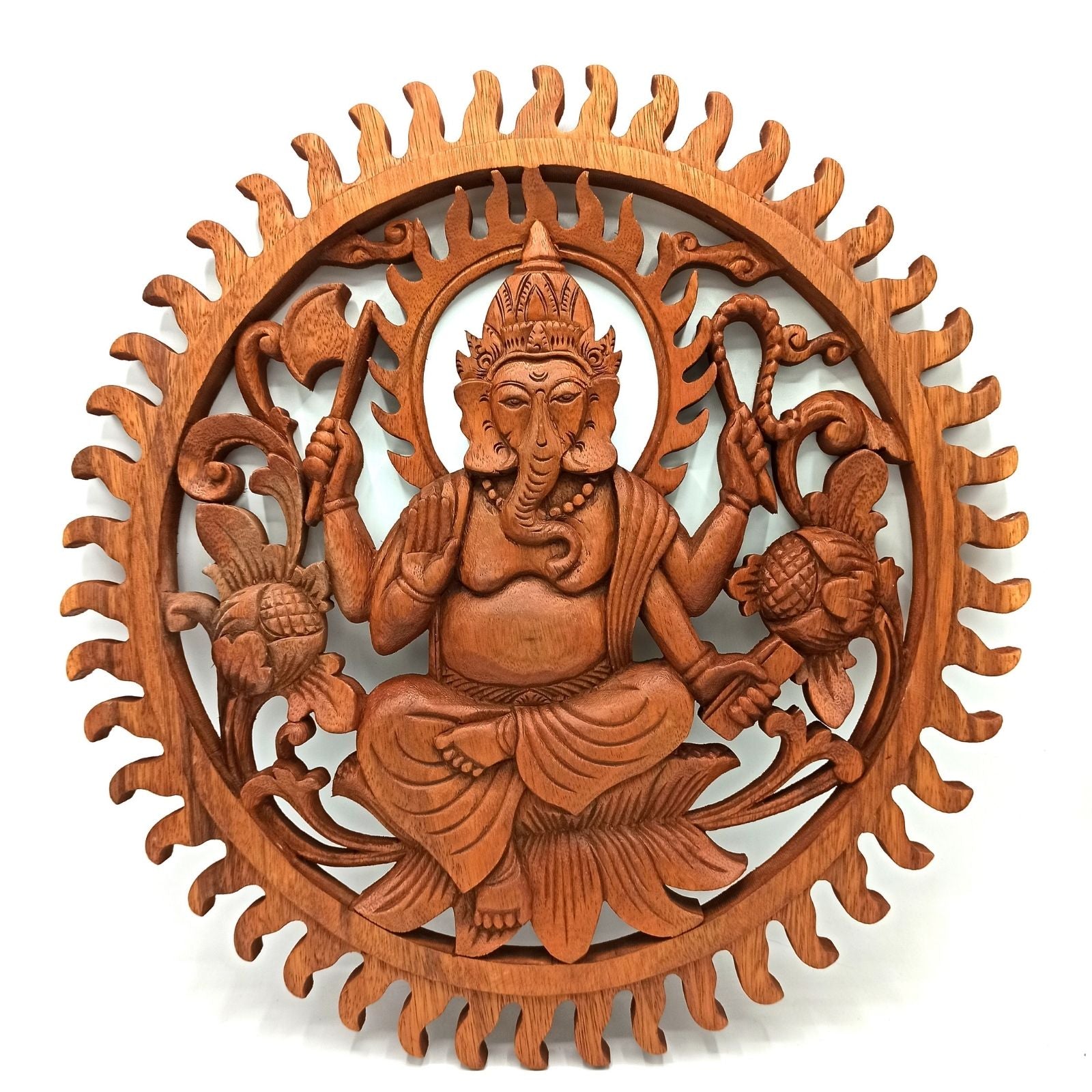 Decoratiune din Lemn - Zeu Ganesh