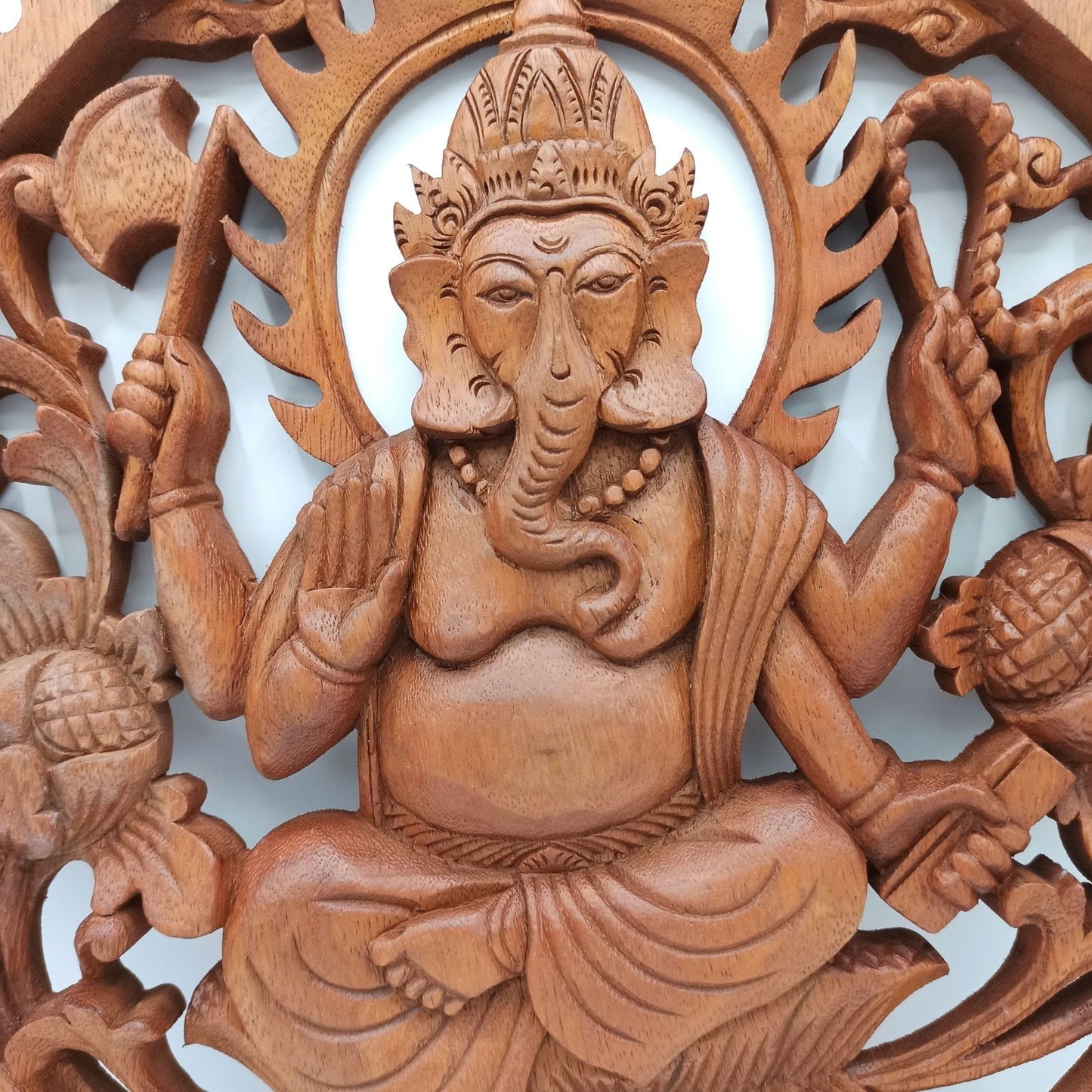 Decoratiune din Lemn - Zeu Ganesh