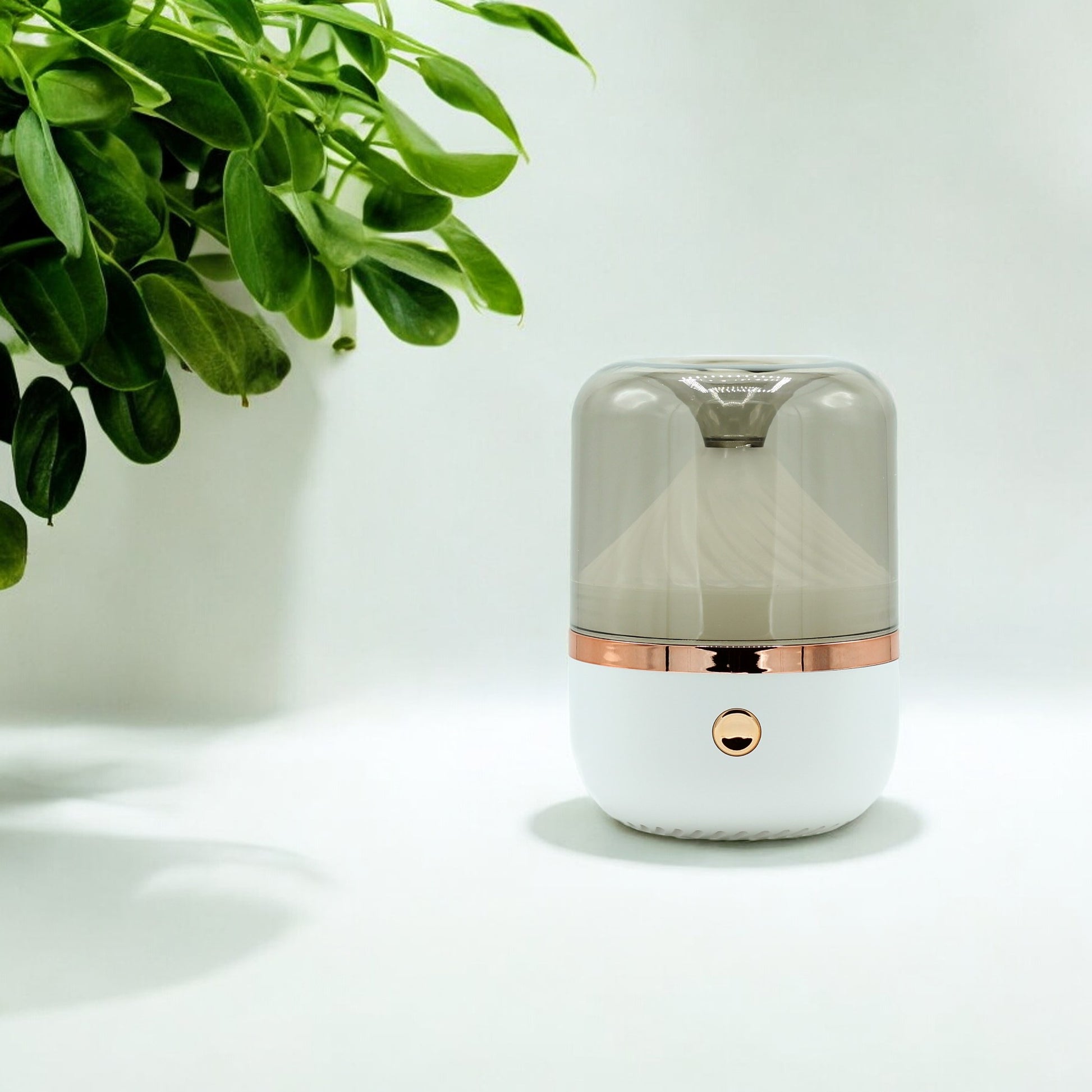 Difuzor Aromatic Urban Alb și Bronz - USB - Schimbare de Culoare