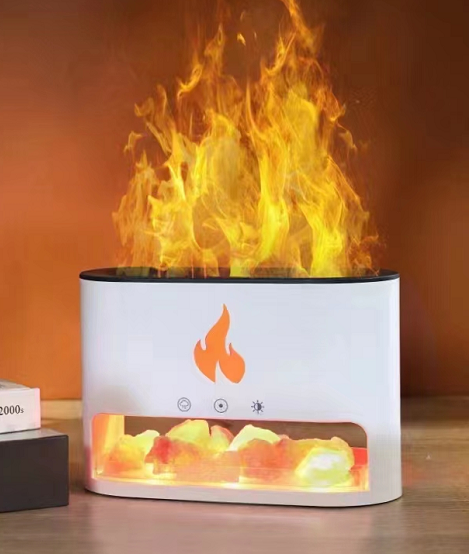 Difuzor de Aroma Blaze cu Sare de Himalaya - USB-C - Efect de Flacara