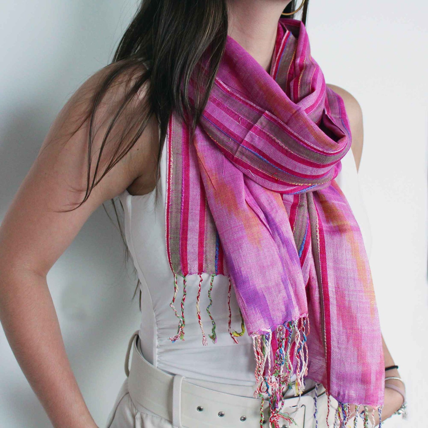 Esarfa Indiana - Purples Aleatoriu
