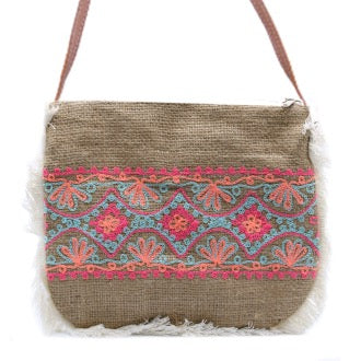 Geanta cu Franjuri - Broderie Flori