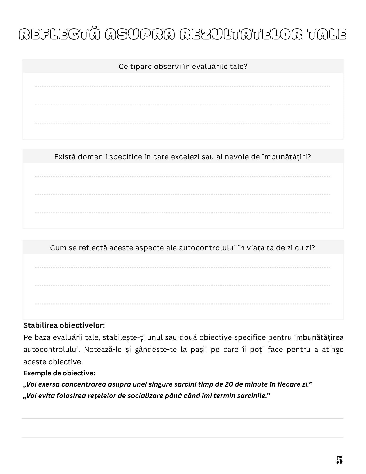 Jurnal De Reflectie Si Autocontrol - Cultiva Rabdarea, Linistea Si Increderea In Tine / Dezvoltare Personala / Autocunoastere / Echilibru Interior / Recunostinta / Mindfulness Si Motivatie