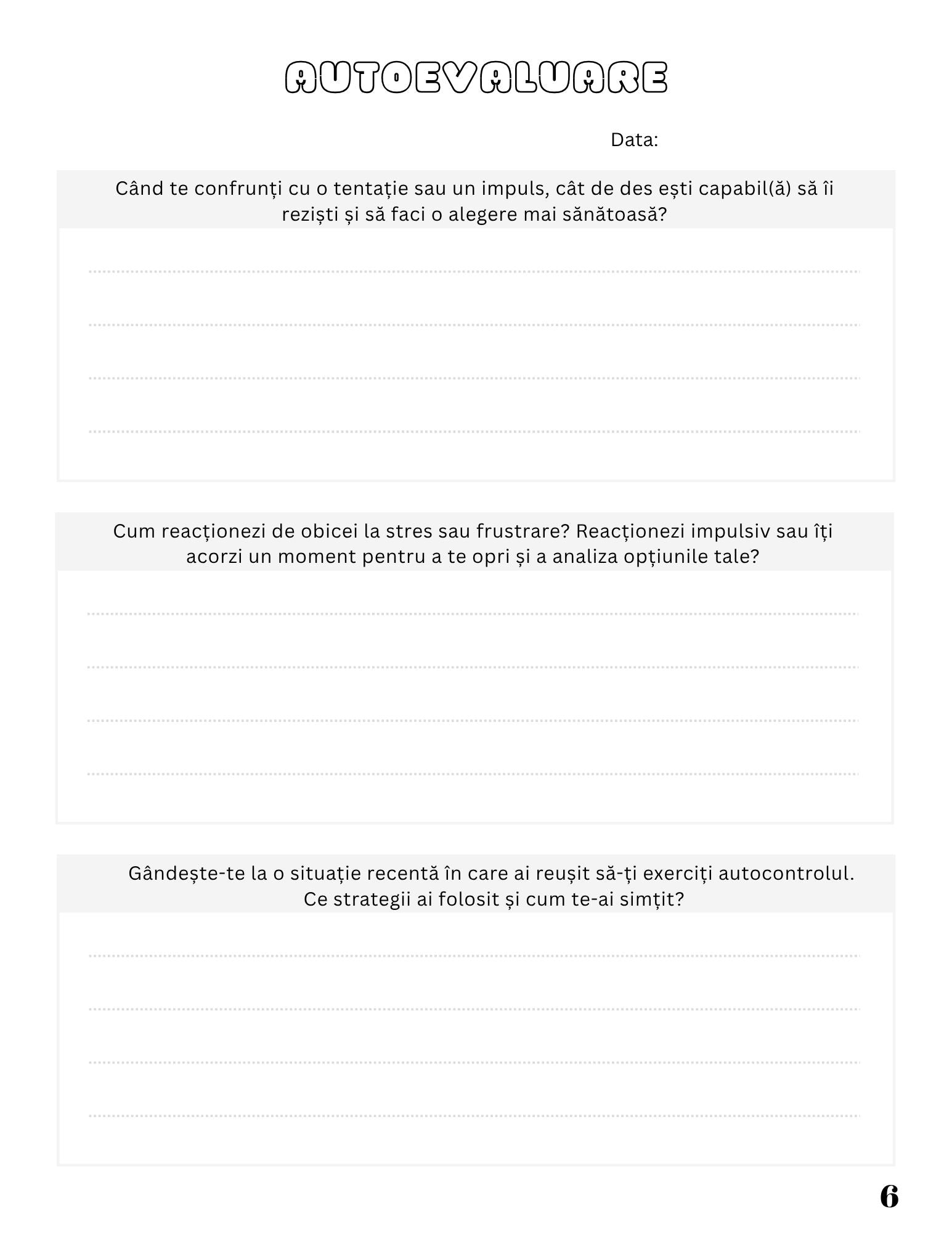Jurnal De Reflectie Si Autocontrol - Cultiva Rabdarea, Linistea Si Increderea In Tine / Dezvoltare Personala / Autocunoastere / Echilibru Interior / Recunostinta / Mindfulness Si Motivatie