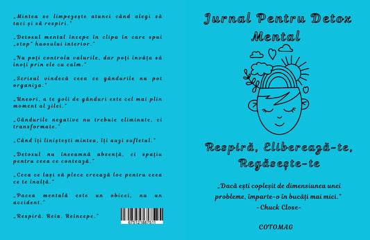 Jurnal Pentru Detox Mental - Respira, Elibereaza-te, Regaseste-te / Dezvoltare Personala / Autocunoastere / Echilibru Interior / Recunostinta / Mindfulness Si Motivatie