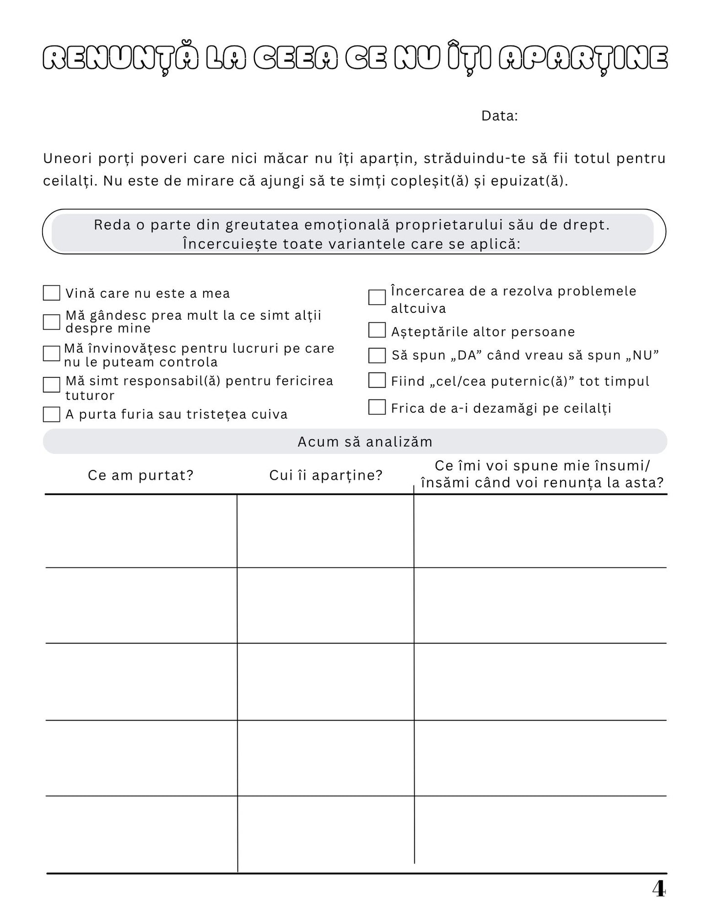 Jurnal Pentru Detox Mental - Respira, Elibereaza-te, Regaseste-te / Dezvoltare Personala / Autocunoastere / Echilibru Interior / Recunostinta / Mindfulness Si Motivatie