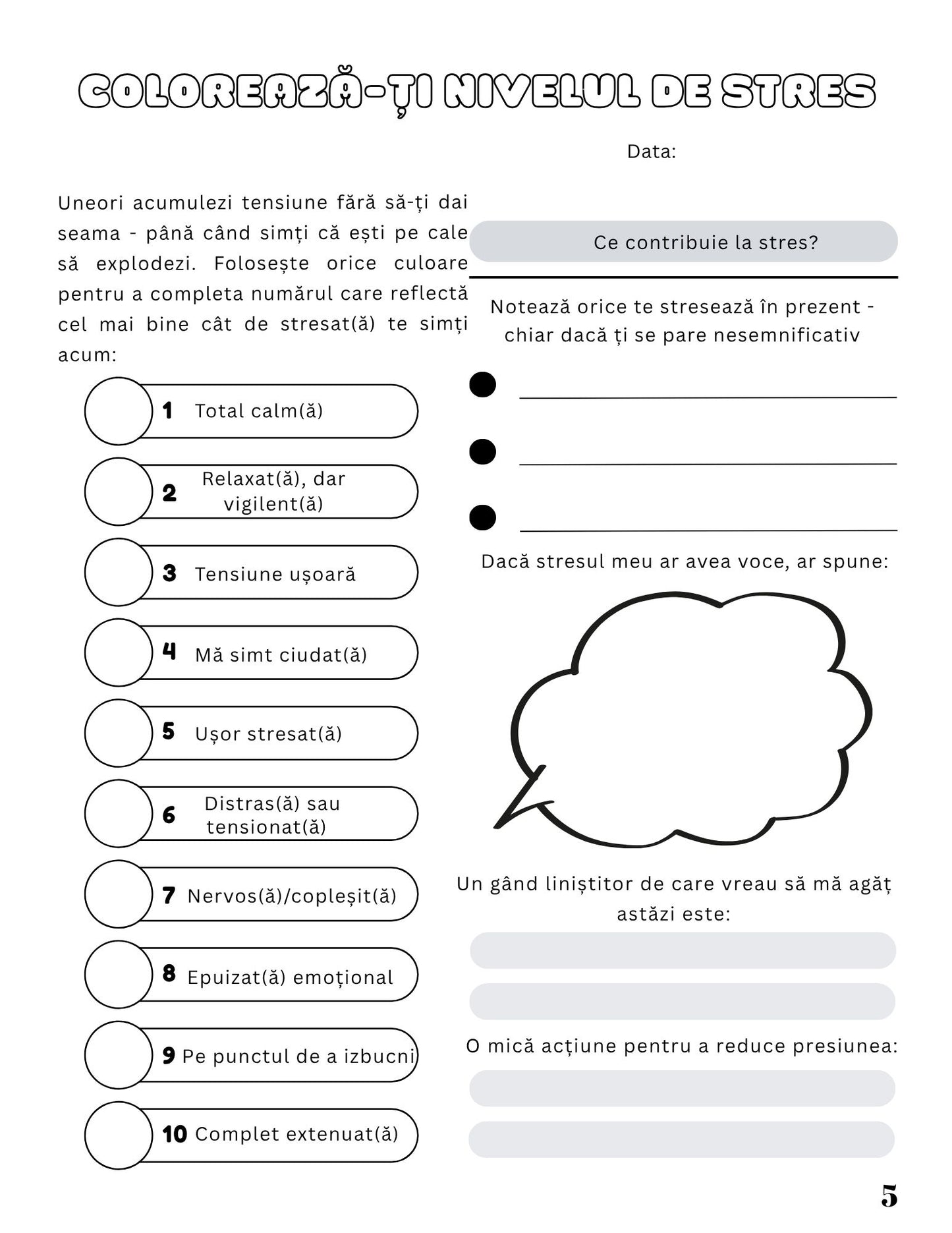 Jurnal Pentru Detox Mental - Respira, Elibereaza-te, Regaseste-te / Dezvoltare Personala / Autocunoastere / Echilibru Interior / Recunostinta / Mindfulness Si Motivatie