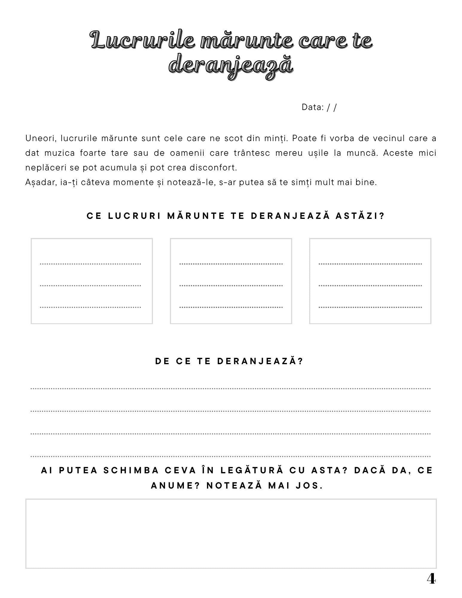 Jurnalul Frustrarilor Mele Zilnice - Depasirea Momentelor Deranjante Din Viata Mea / Dezvoltare Personala / Gestionare a Emotiilor Negativе / Depasirea Stresului Si A Momentelor Tensionate