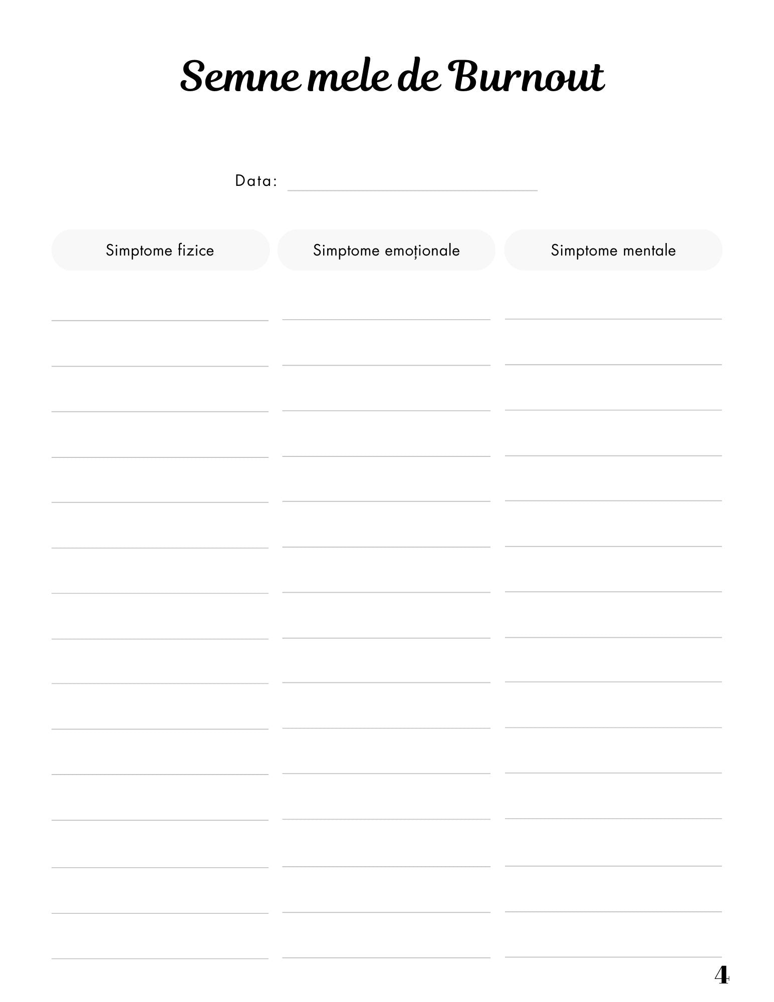 Jurnalul Meu Pentru Burnout - De La Epuizare La Descoperirea Fortei Interioare / Autocontrol / Claritate / Motivatie / Pasi Simpli Pentru A-ti Recapata Energia, Increderea Si Linistea Sufleteasca
