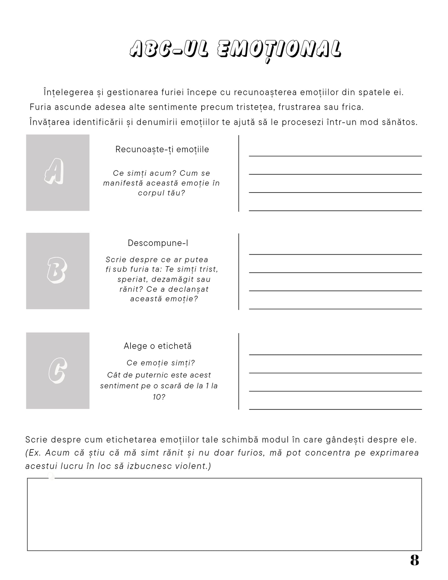 Jurnalul Meu Personal Controlul Furiei – Eliberează-te de Furia Care te Controlează