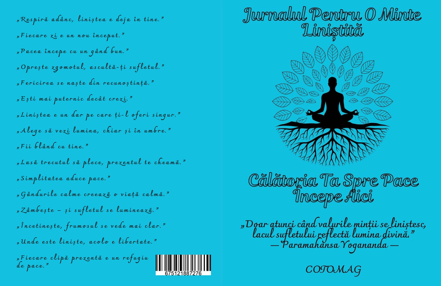 Jurnalul Pentru O Minte Linistita - Calatoria Ta Spre Pace Incepe Aici / Dezvoltare Personala / Autocunoastere / Mindfulness Si Gestionarea Emotiilor