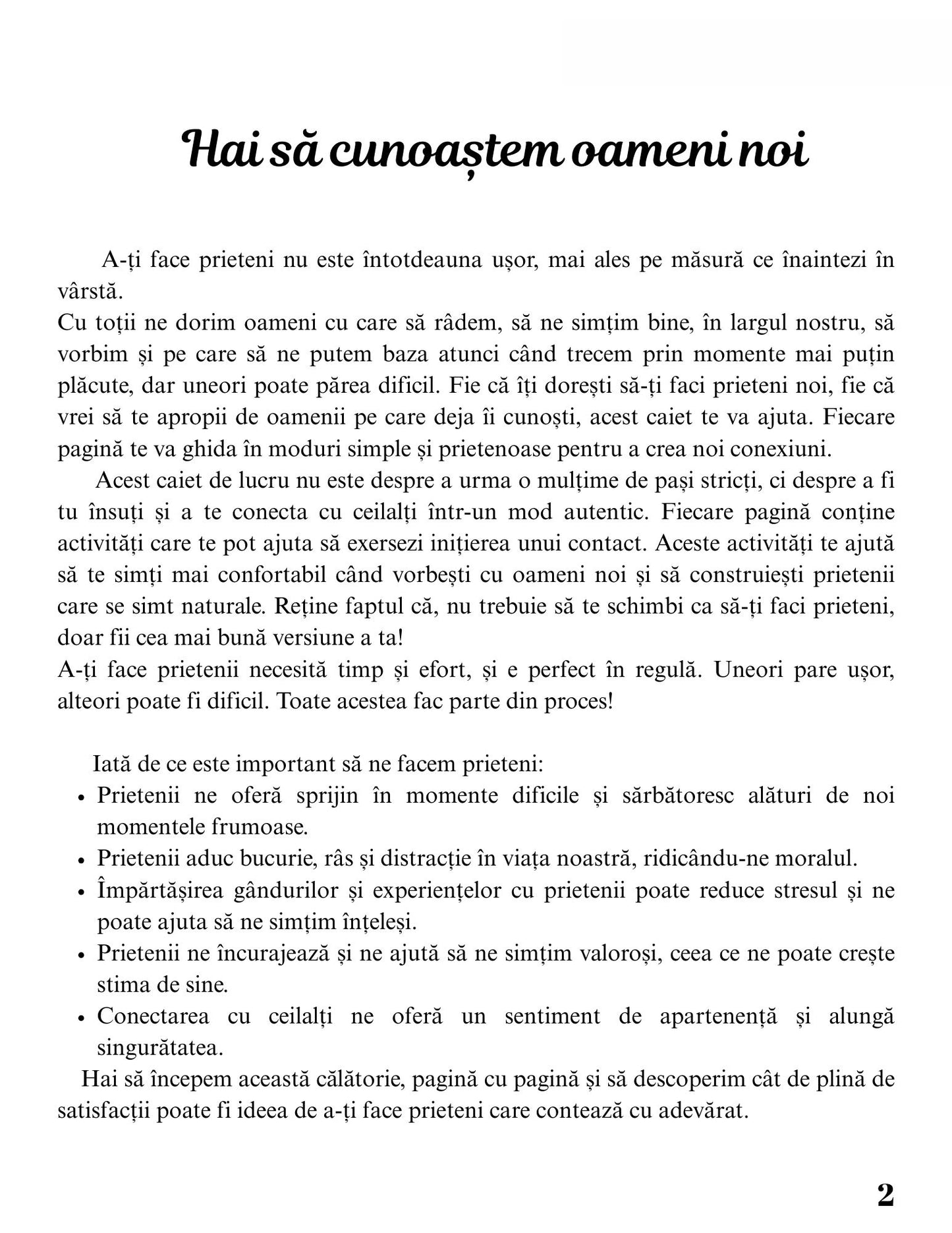 Jurnalul Prieteniei - Pasi Simpli Pentru A Lega Prietenii / Socializare Si Dezvoltare