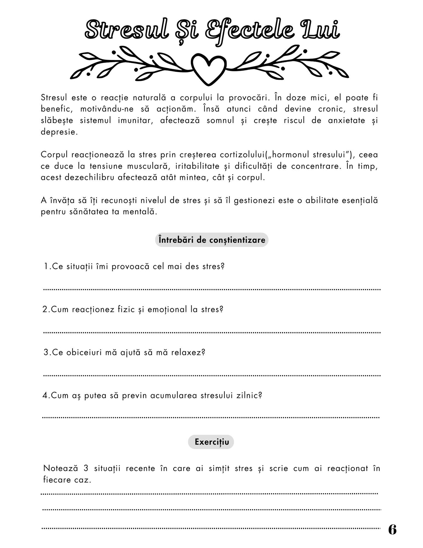 Jurnalul Sanatatii Mele- Sanatatea Psihica si Mentala / Stil de Viata Sanatos Si Activ / Dezvoltare Personala / Ghid De Autocunoastere Si Echilibru / Relaxare
